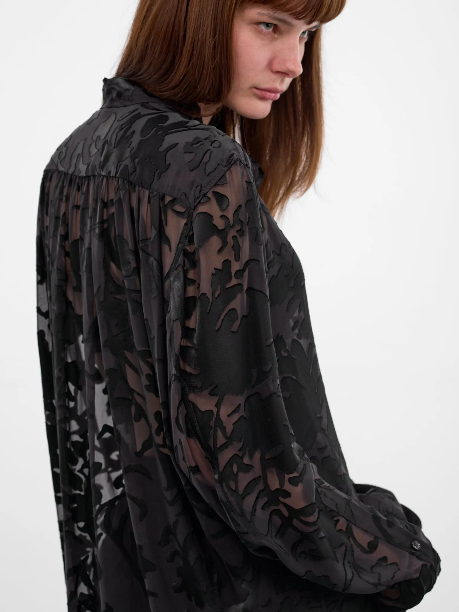 Dien Foulard Floral Silk Shirt (B0013768-FA715-BLACK) sold by lorenzo product image thumbnail 4