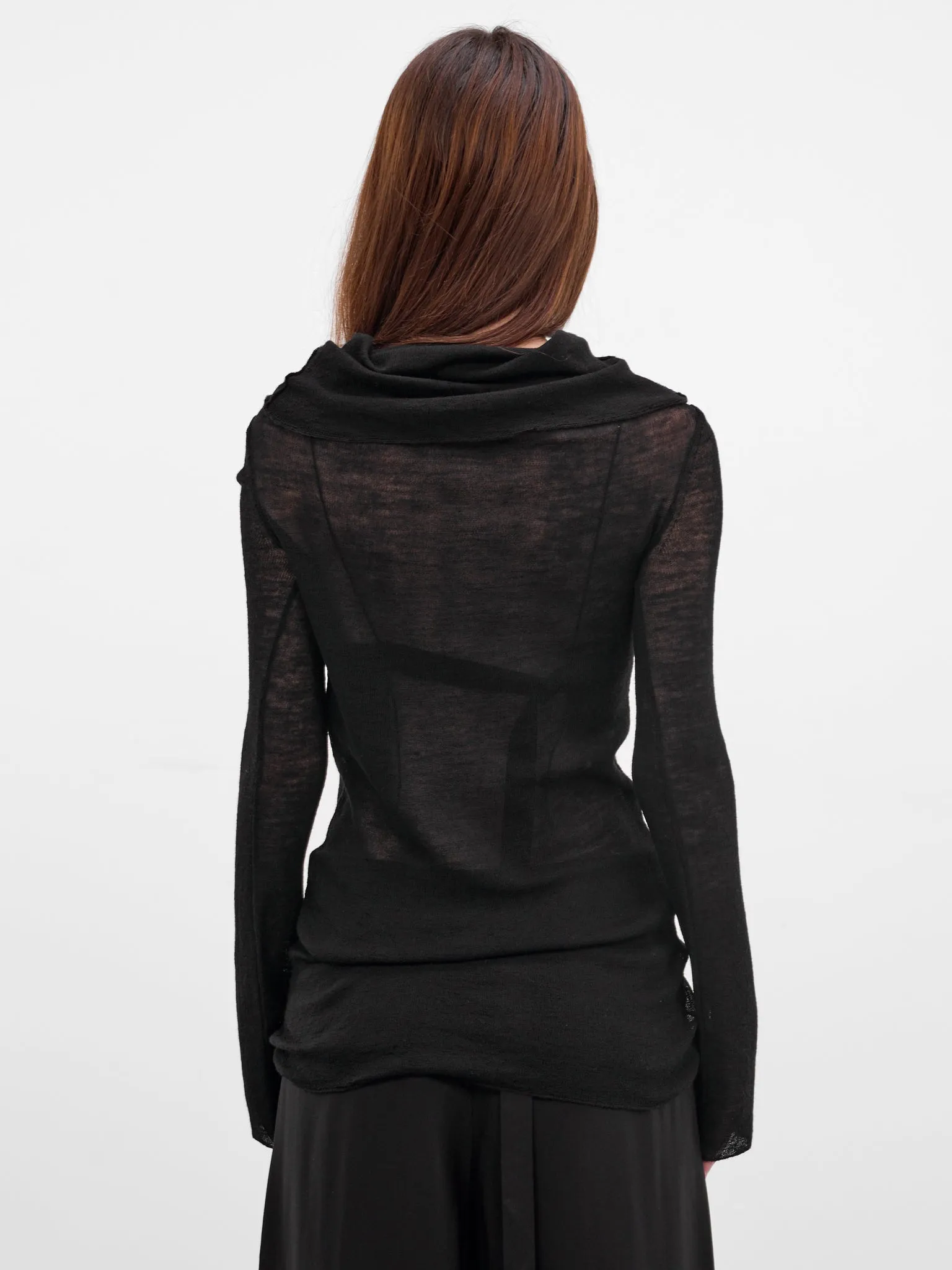 Tizziana Black Wool Knit Top (B0010916-FA050-BLACK) sold by lorenzo product image thumbnail 3