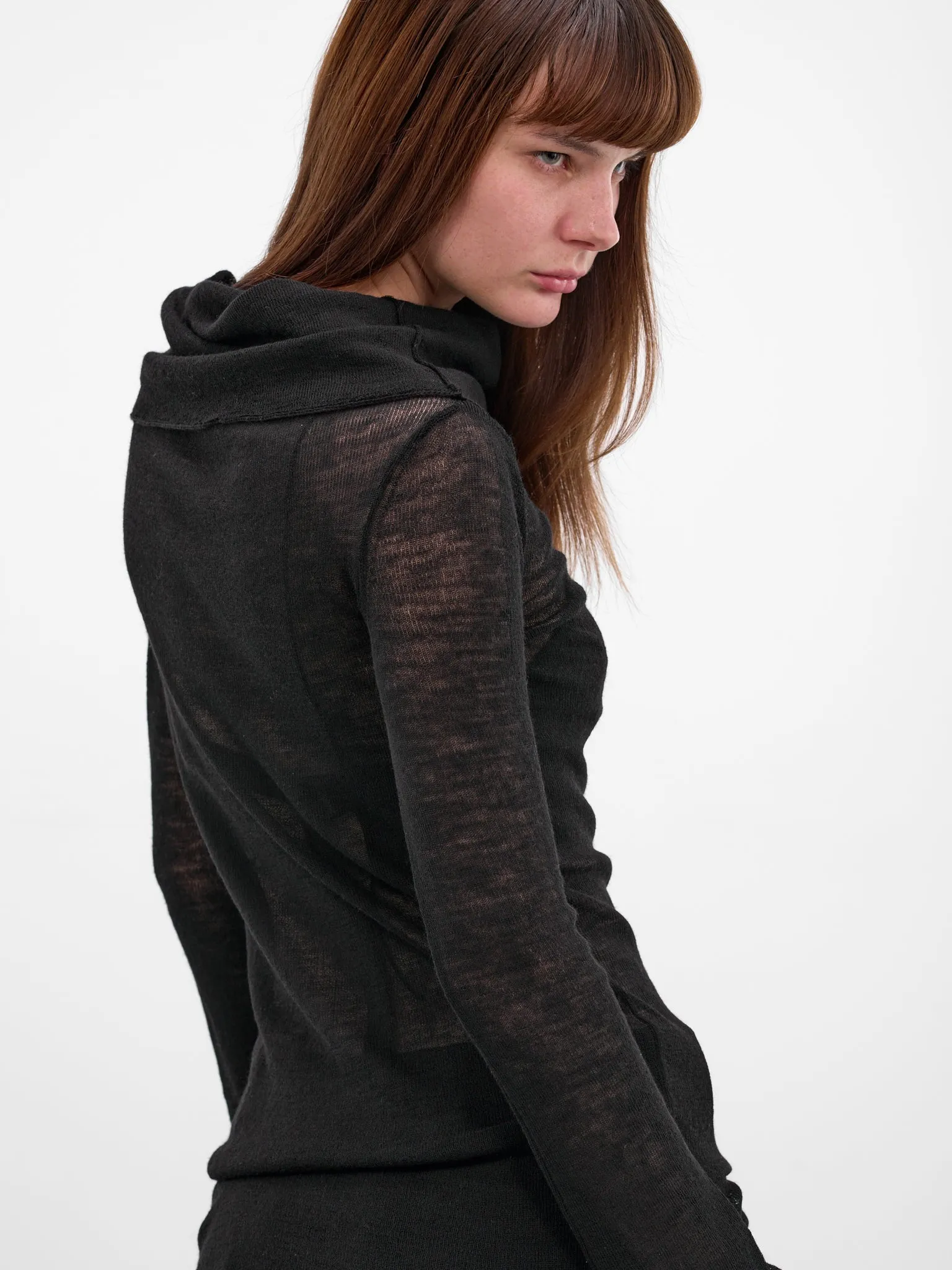 Tizziana Black Wool Knit Top (B0010916-FA050-BLACK) sold by lorenzo product image thumbnail 4