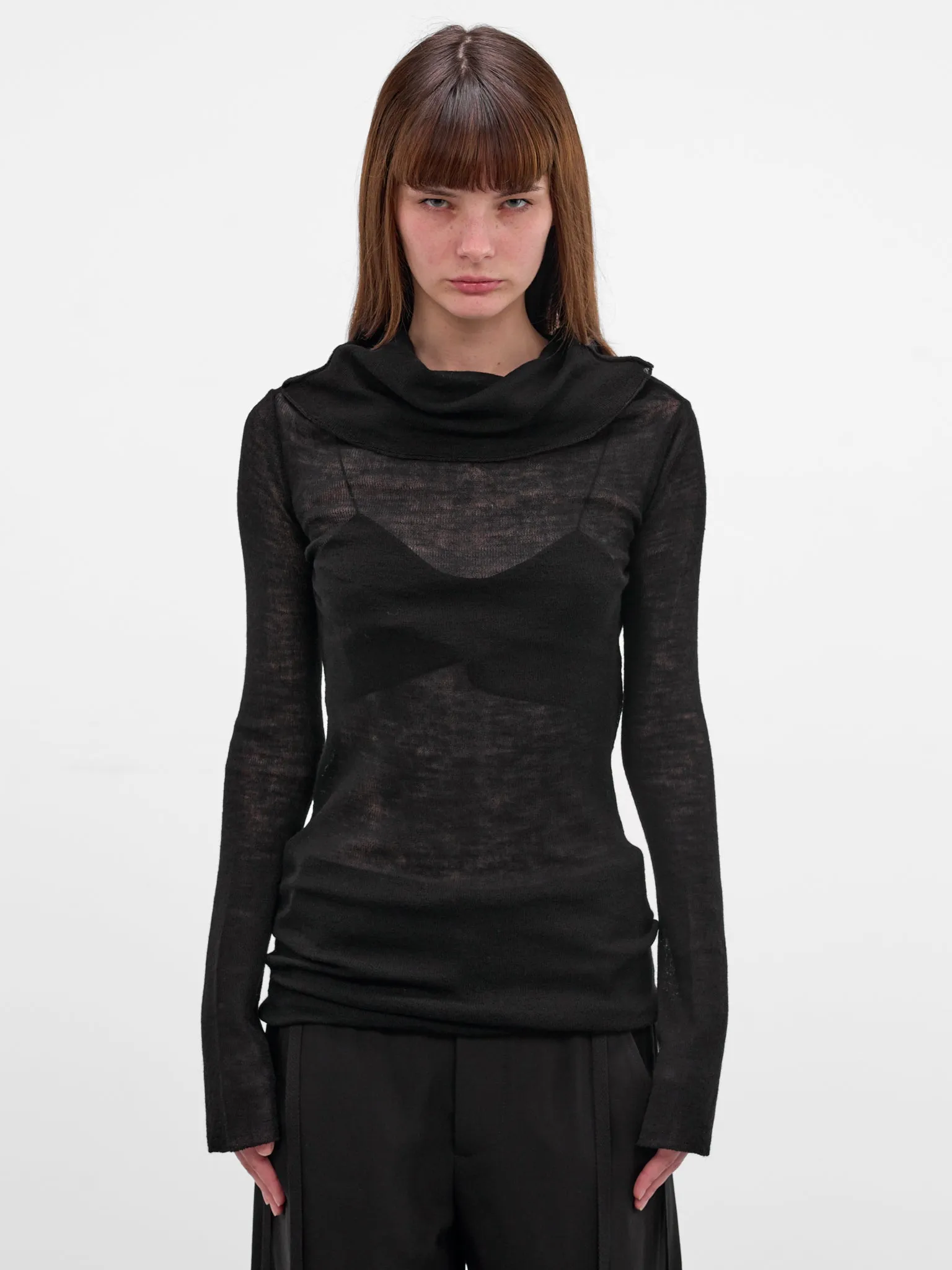 Tizziana Black Wool Knit Top (B0010916-FA050-BLACK) sold by lorenzo
