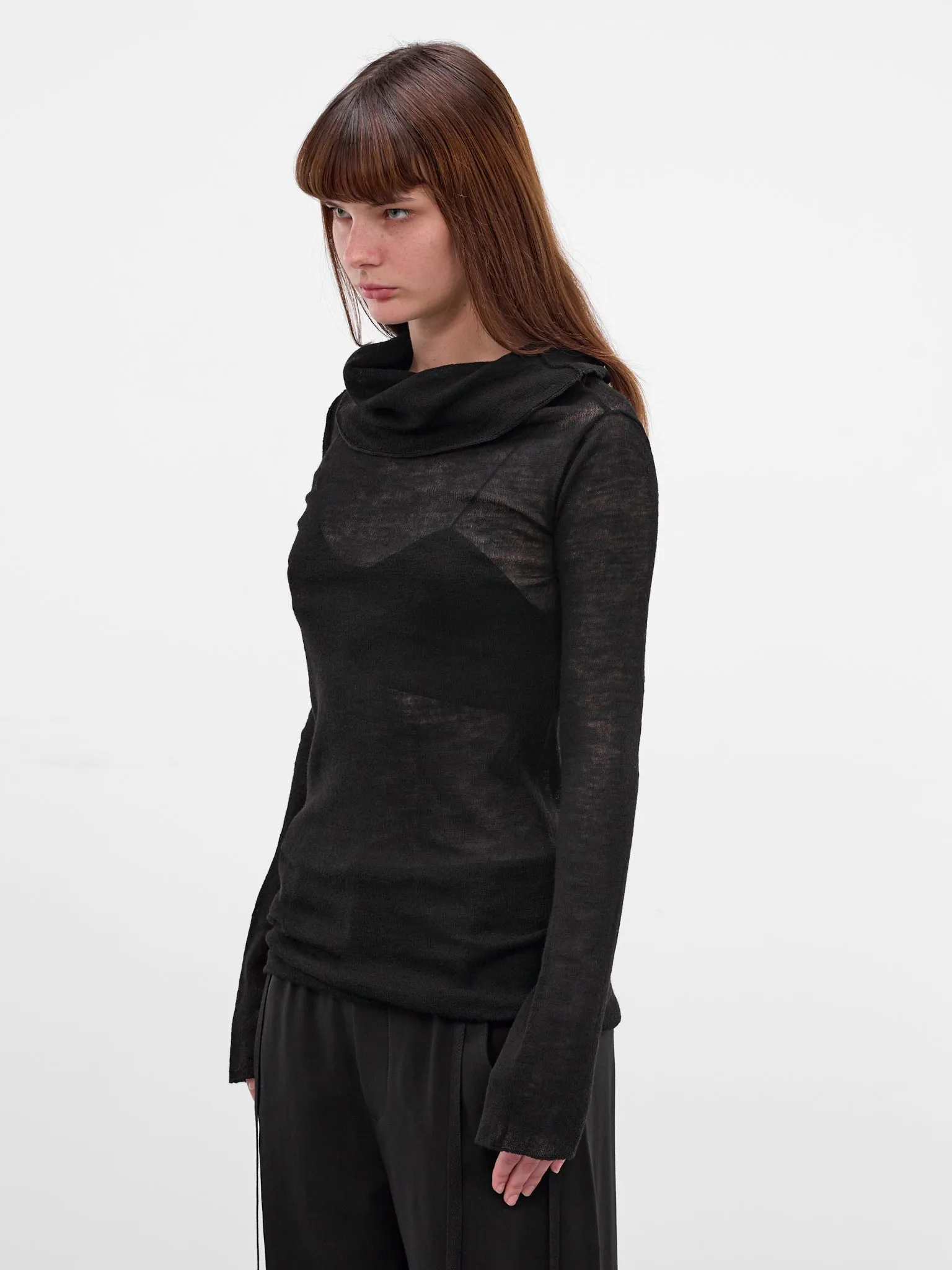 Tizziana Black Wool Knit Top (B0010916-FA050-BLACK) sold by lorenzo product image thumbnail 2