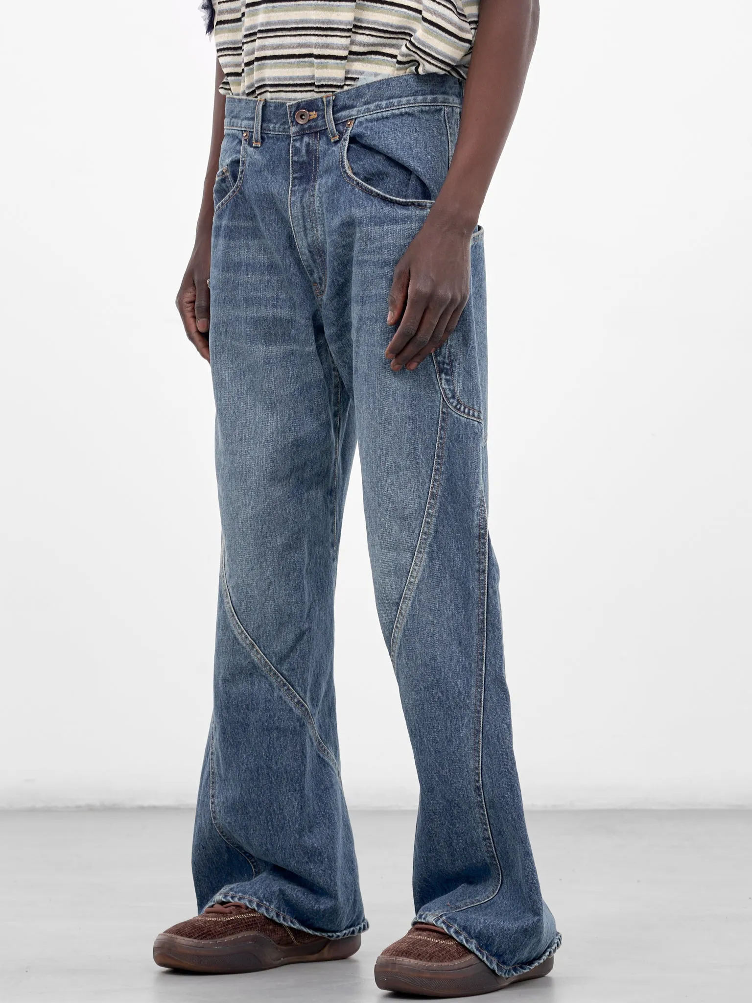 3-D Cutting Denim Jeans (26SS-P-01-INDIGO) sold by lorenzo product image thumbnail 2