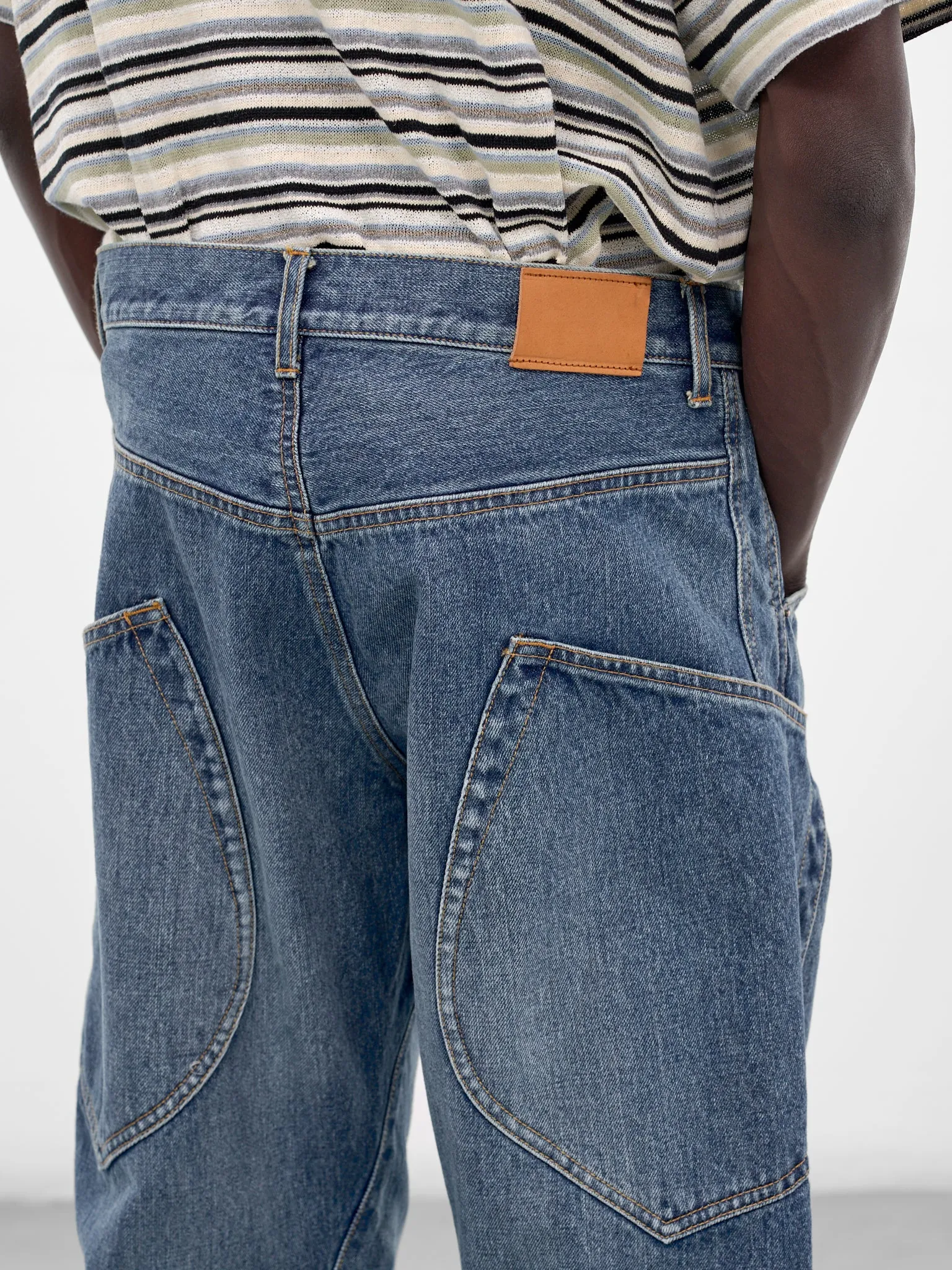 3-D Cutting Denim Jeans (26SS-P-01-INDIGO) sold by lorenzo product image thumbnail 4