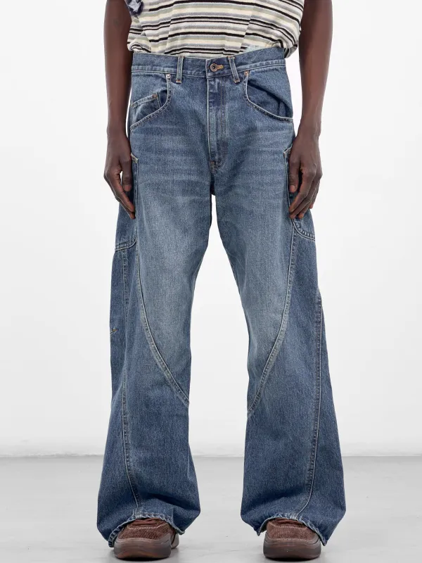 3-D Cutting Denim Jeans (26SS-P-01-INDIGO) sold by lorenzo