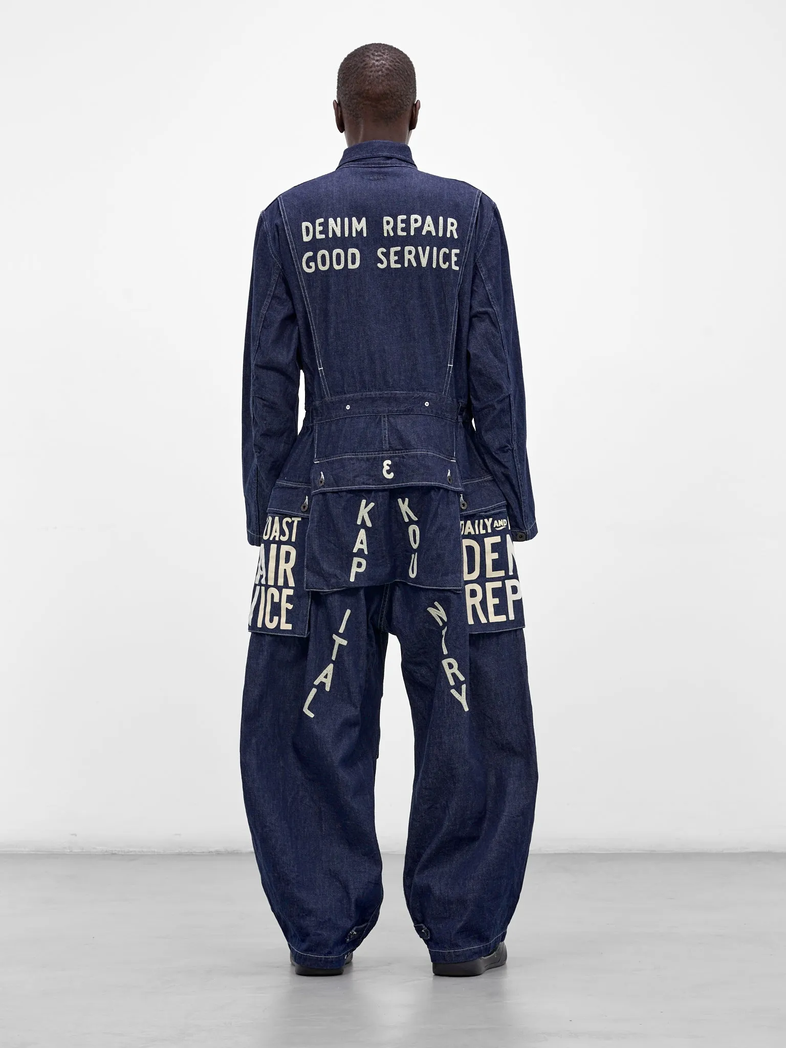 Indigo Denim Graphic Baggy Jumpsuit (K2510OP110-IDG-INDIGO) sold by lorenzo product image thumbnail 3