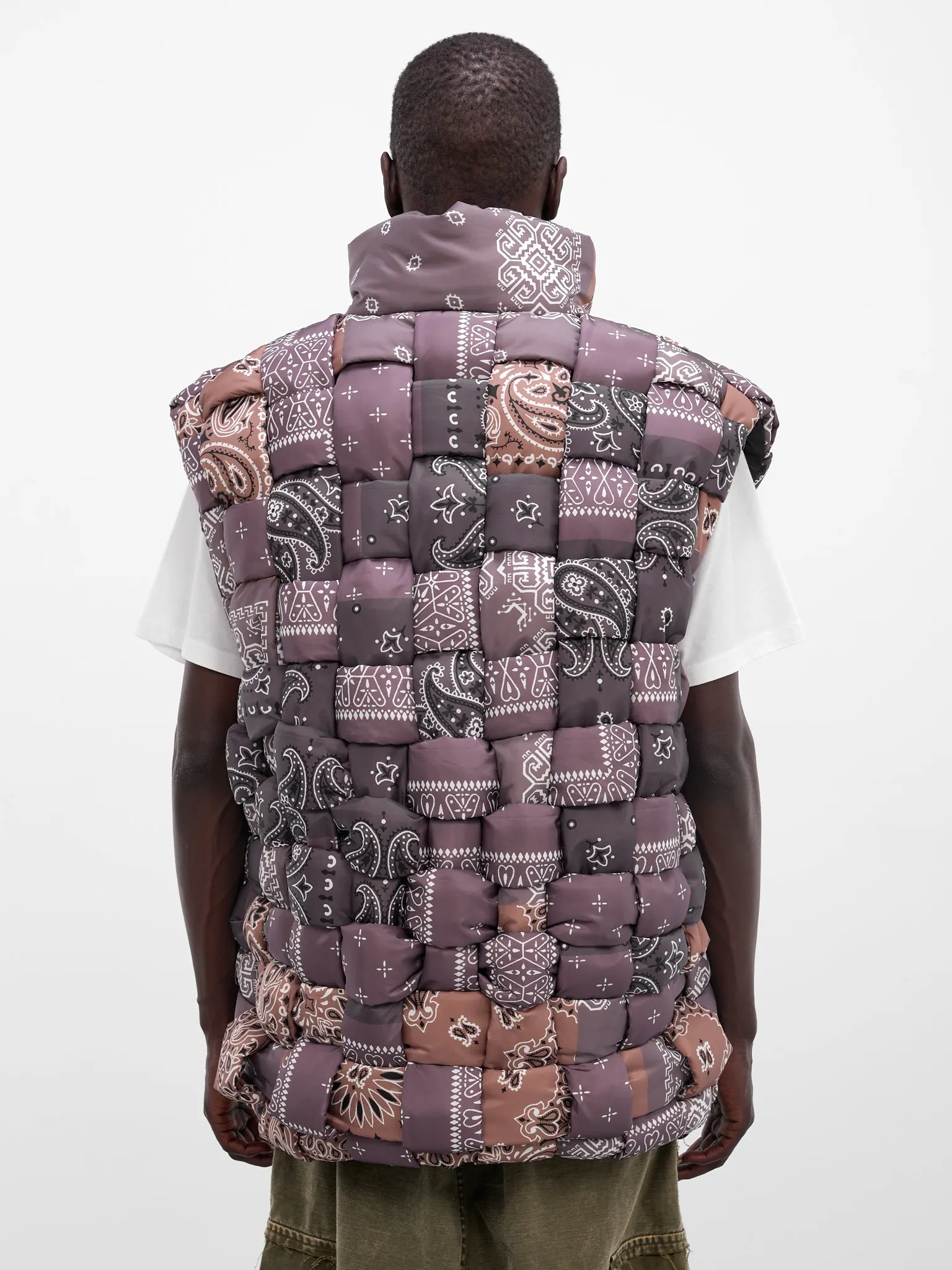 Nylon Bandana Keel Woven Vest (K2511SJ196-BROWN) sold by lorenzo product image thumbnail 3