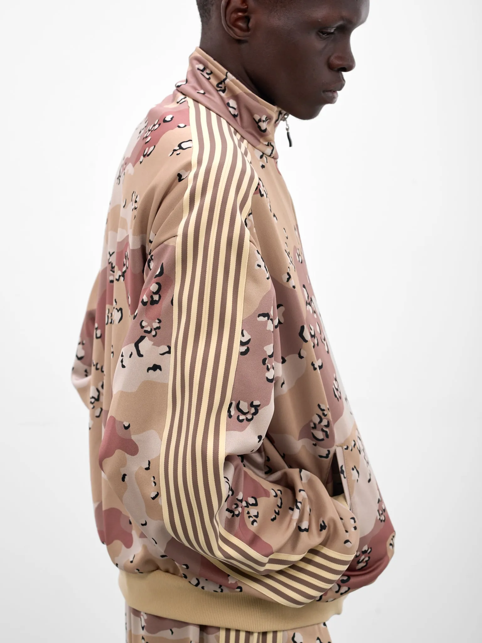 Beige Camo Jersey Track Jacket (K2510LC134-BEIGE) sold by lorenzo product image thumbnail 4