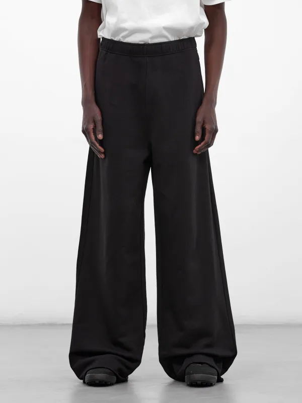 Black Wide Leg Jersey Trousers (SH0KA0057-M25025-BLACK) sold by lorenzo