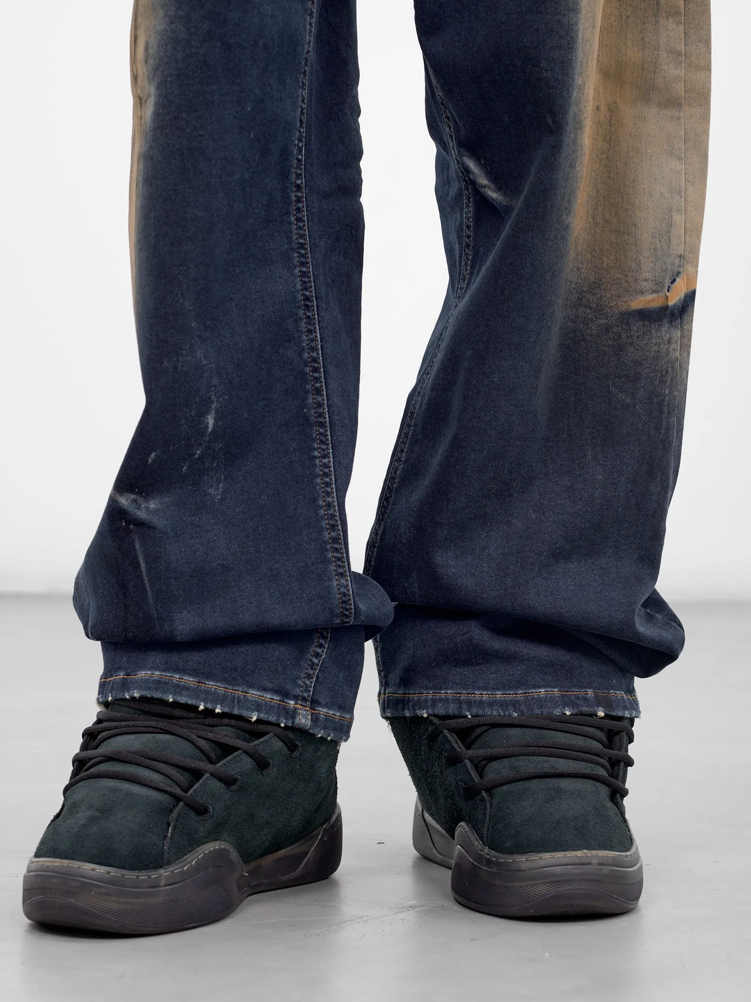 Blue Dirty Denim Wide Jeans (DP0-26-349-M-NV-NAVY) sold by lorenzo product image thumbnail 5