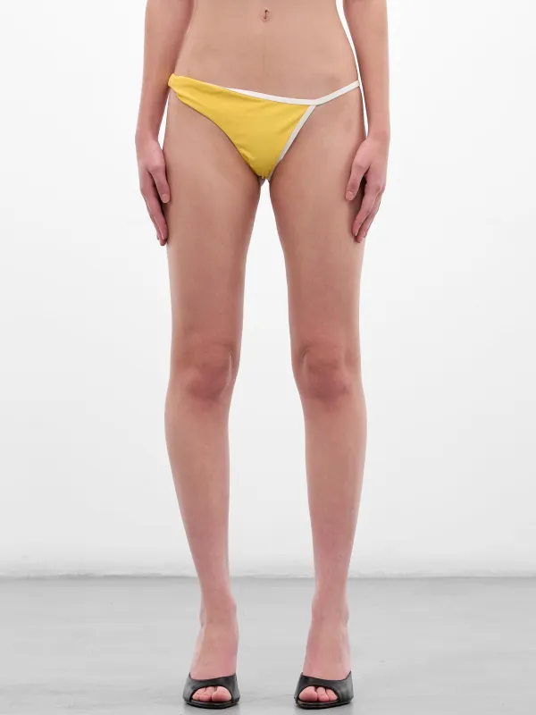 Onda Twisted Lycra Bikini Bottom (25047237-ZEST-WHITE) sold by lorenzo