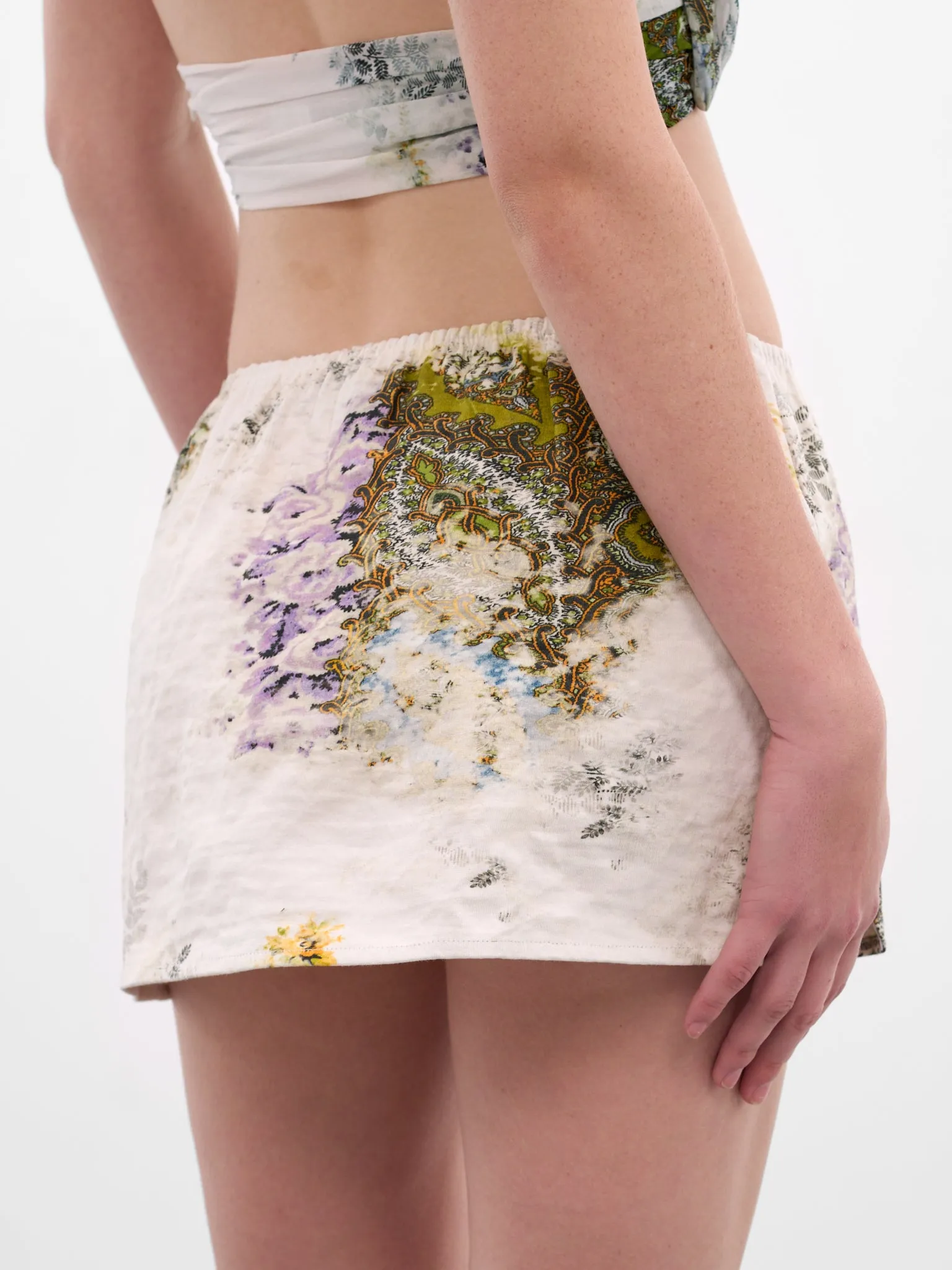 Absence Print Metalized Mini Skirt (25044551-ABSENCE-PRINT) sold by lorenzo product image thumbnail 4