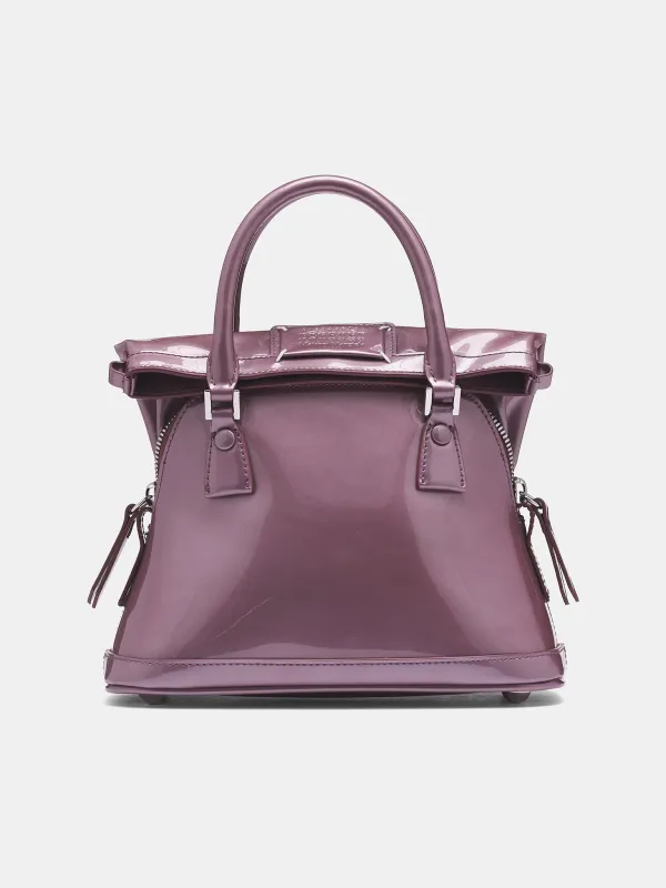 Purple Patent Leather 5AC Bag (SB1WG0083-P7552-LIGHT-PURPLE) made by Maison Margiela