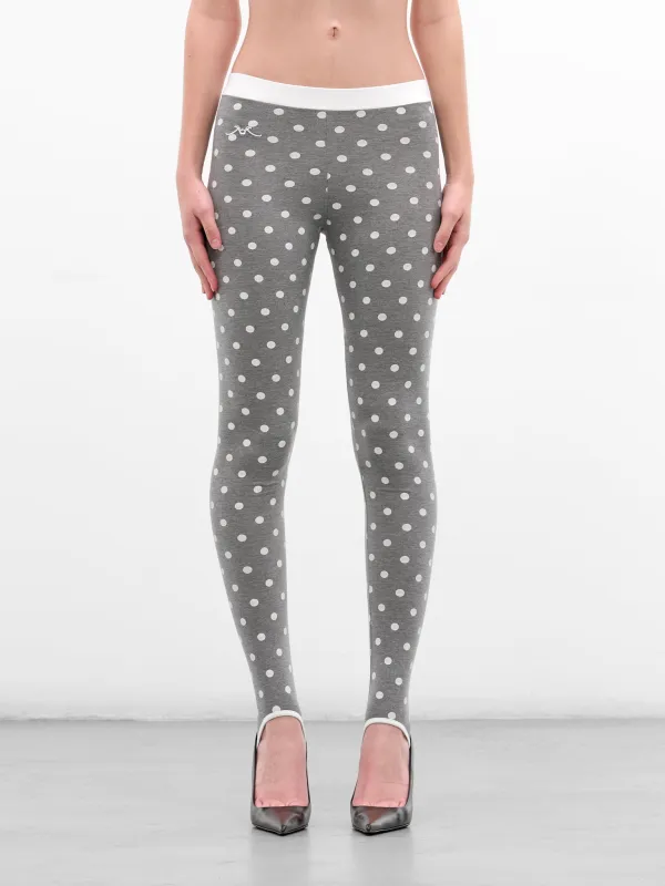 Gray Polka Dots Jersey Leggings (RR-J114-GREY-POLKA-DOTS) sold by lorenzo