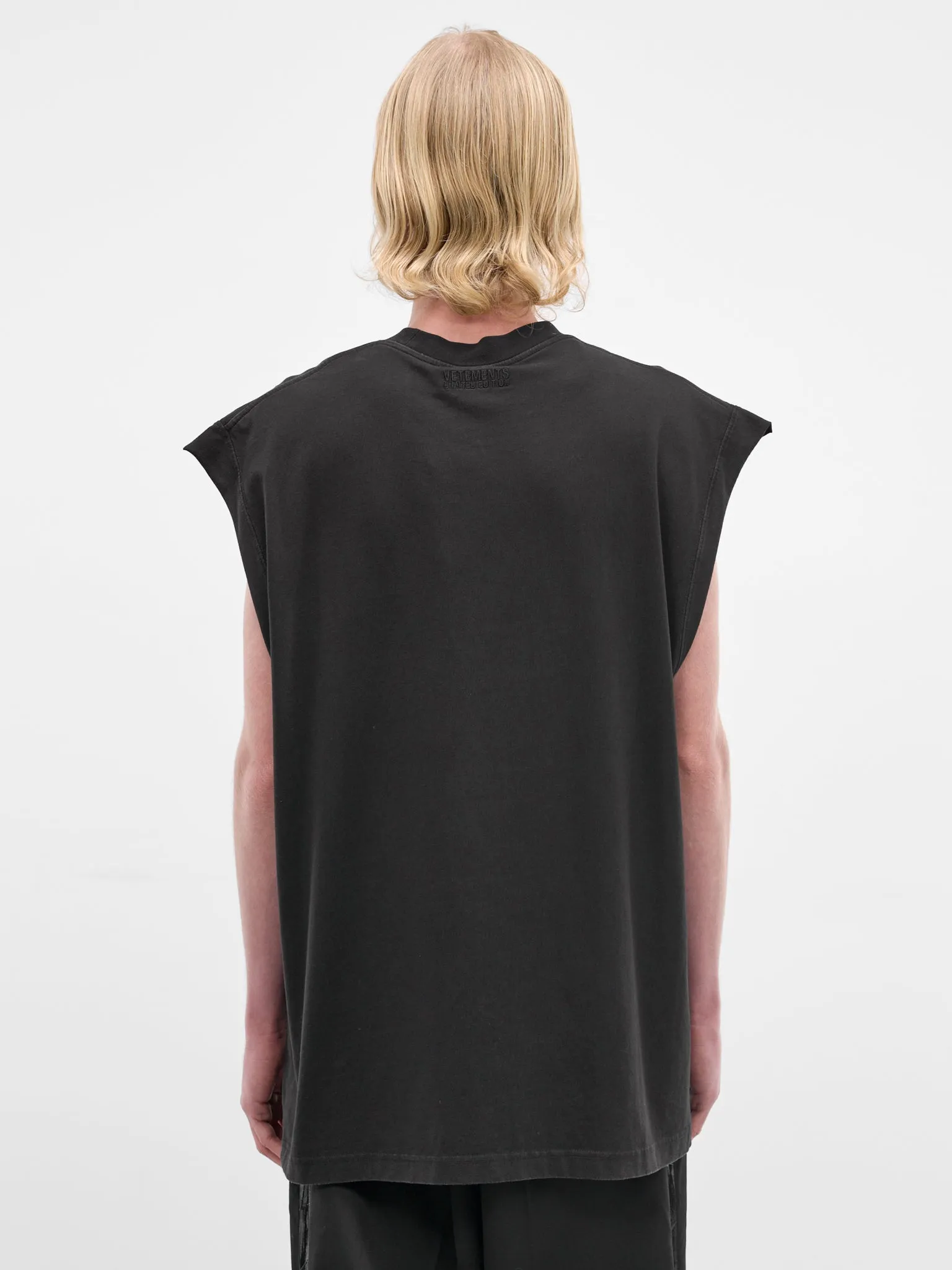 Black 'Sin' Cotton Tank (ME76TR197B-BLACK) sold by lorenzo product image thumbnail 3
