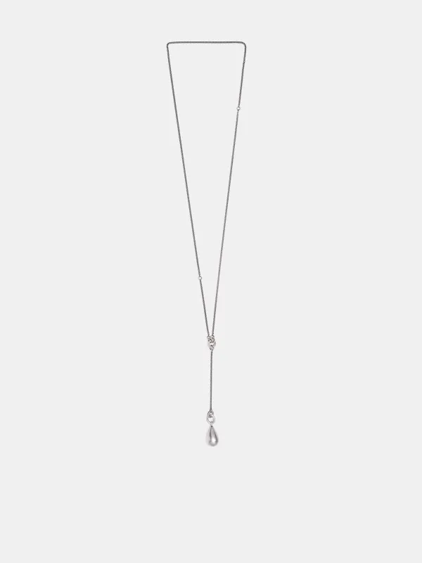 Tinne Silver Pearl Pendant Necklace (B0013248-JW020-ANTIQUE-SILVER) sold by lorenzo