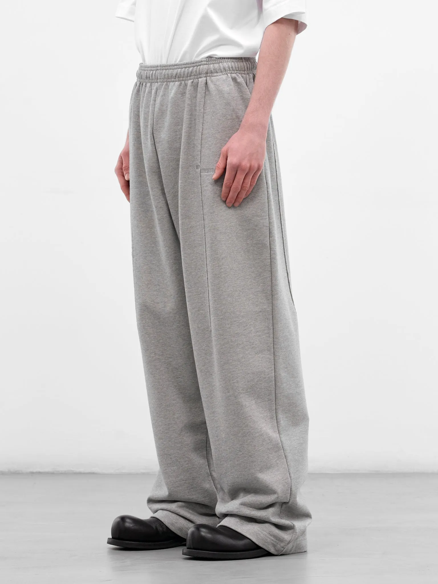 Gray Melange Molleton Baggy Sweatpants (ME76SP208G-GREY-MELANGE) sold by lorenzo product image thumbnail 2