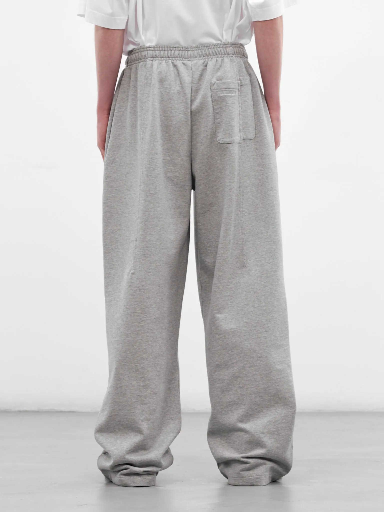 Gray Melange Molleton Baggy Sweatpants (ME76SP208G-GREY-MELANGE) sold by lorenzo product image thumbnail 3