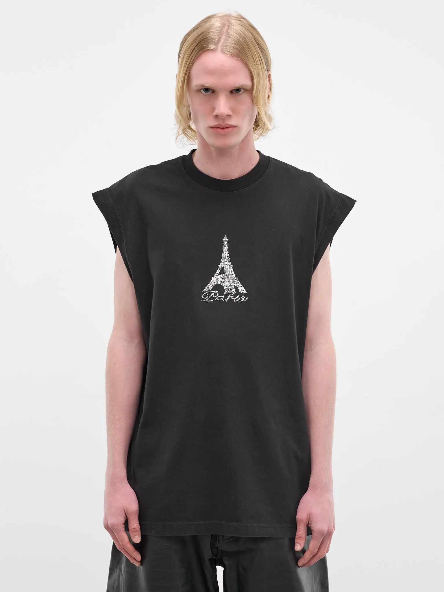 Black Rhinestone Eiffel Tower Tank (ME7TR262B-BLACK) sold by lorenzo
