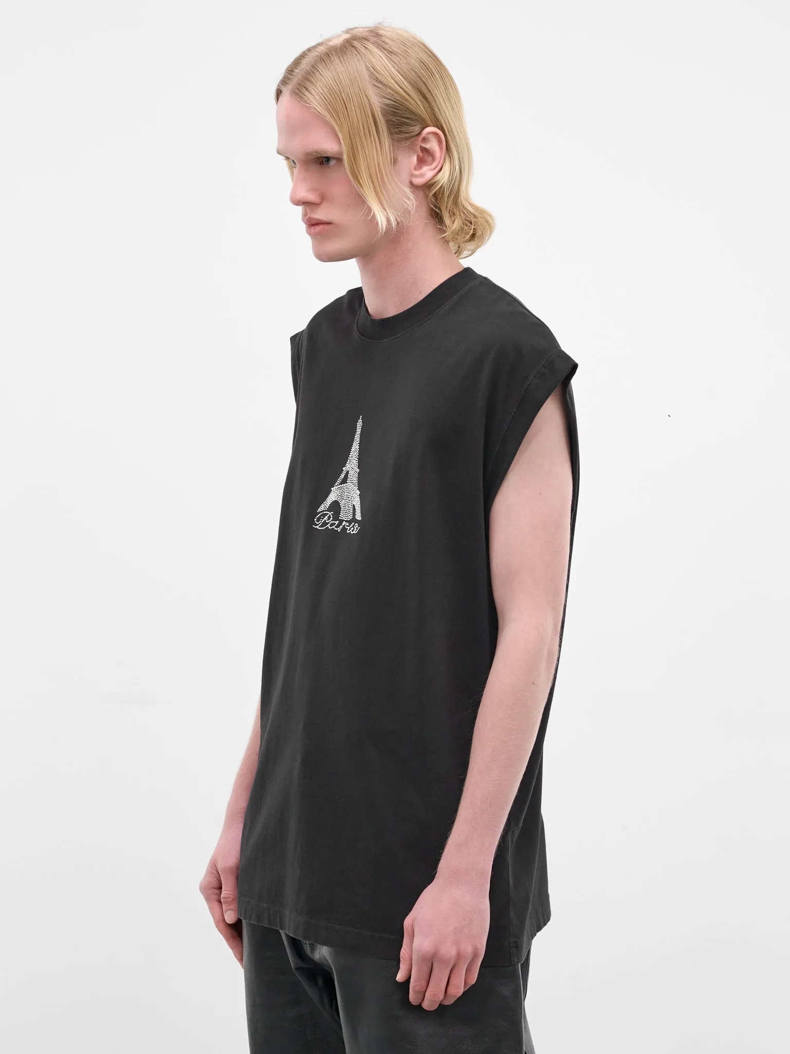 Black Rhinestone Eiffel Tower Tank (ME7TR262B-BLACK) sold by lorenzo product image thumbnail 2