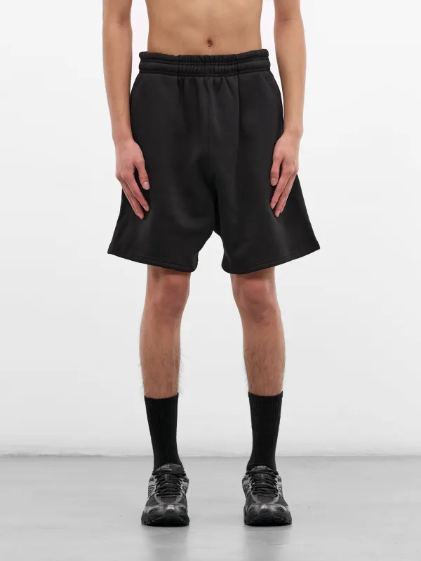 Black Cotton Baggy Sweat Shorts (SH01012-BLACK) sold by lorenzo