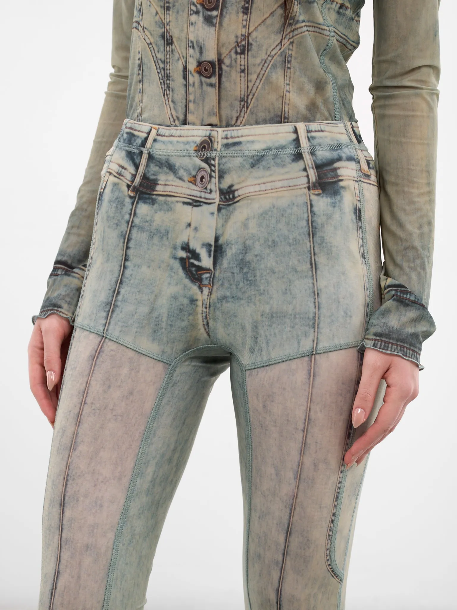 Halcyon Trompe L'oeil Jeans Leggings (HALE0HA-HARLEY) sold by lorenzo product image thumbnail 5