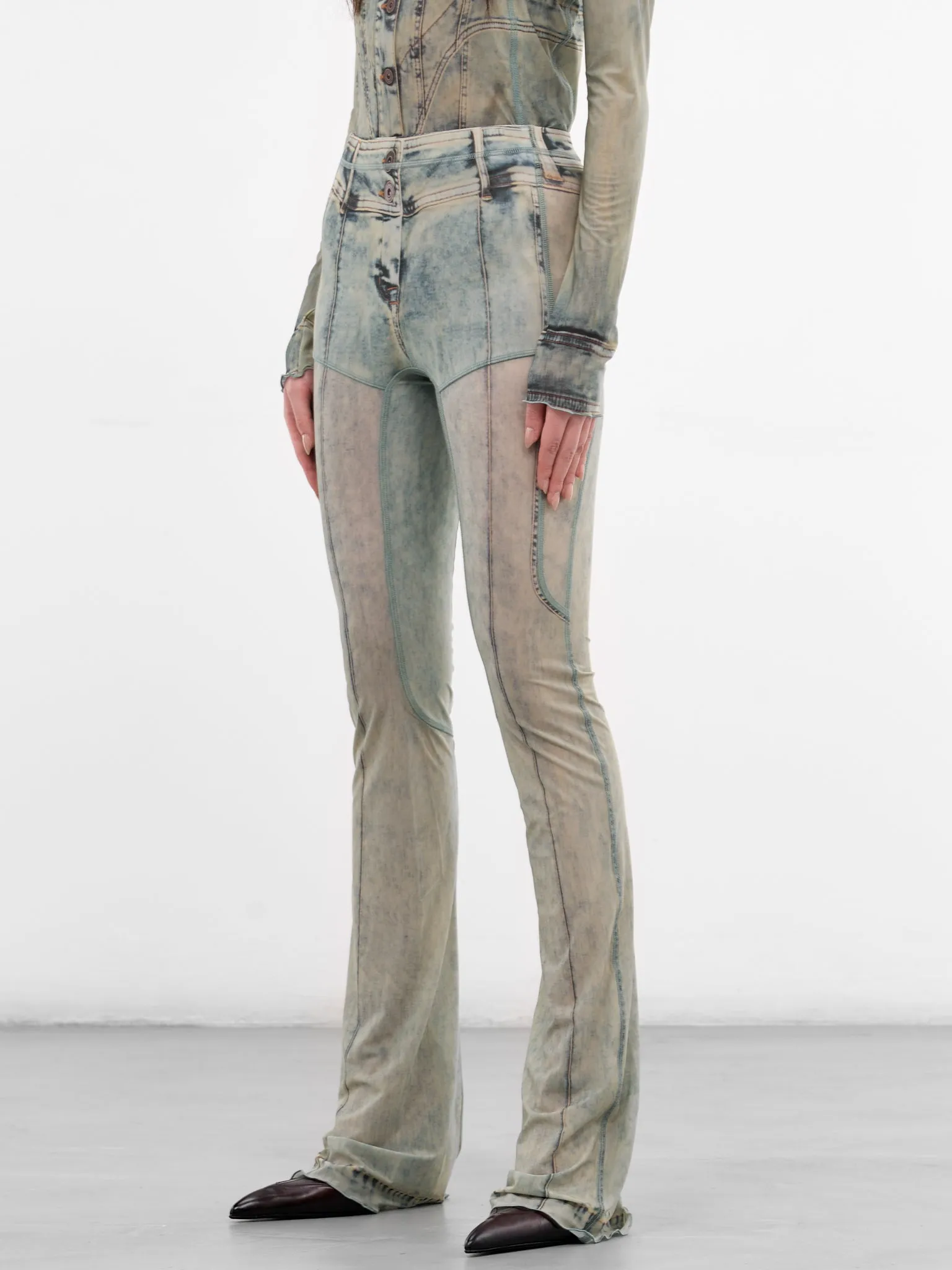 Halcyon Trompe L'oeil Jeans Leggings (HALE0HA-HARLEY) sold by lorenzo product image thumbnail 2