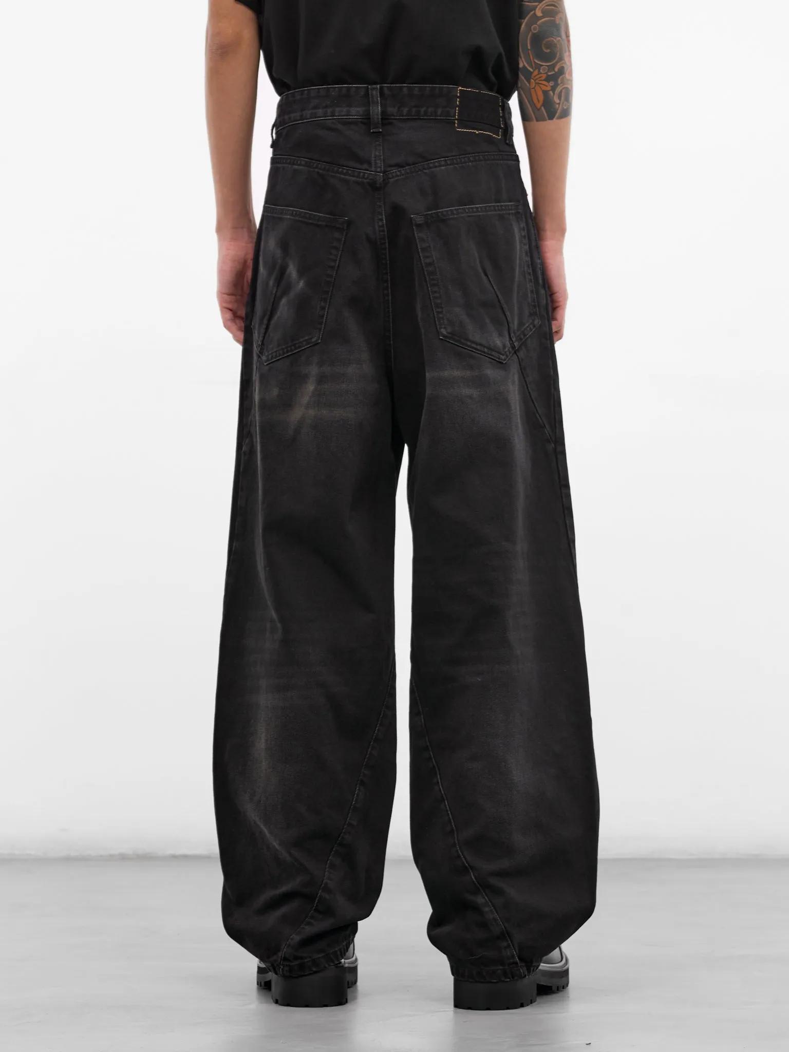 Black Denim Spiral Jeans (ME76DP078B2-NIGHT-BLACK) sold by lorenzo product image thumbnail 3