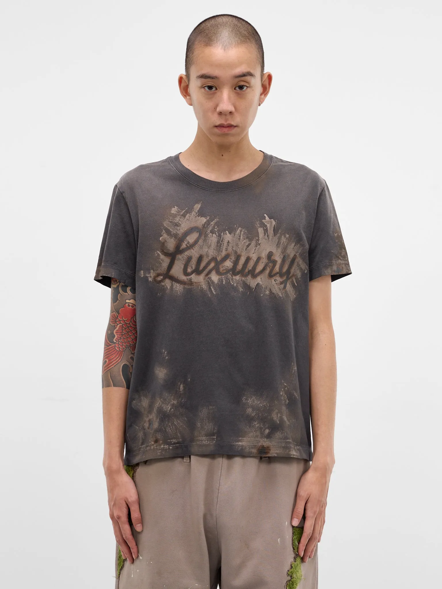 Black Faded Dirty Luxury Tee (40CS434-BLACK) sold by lorenzo