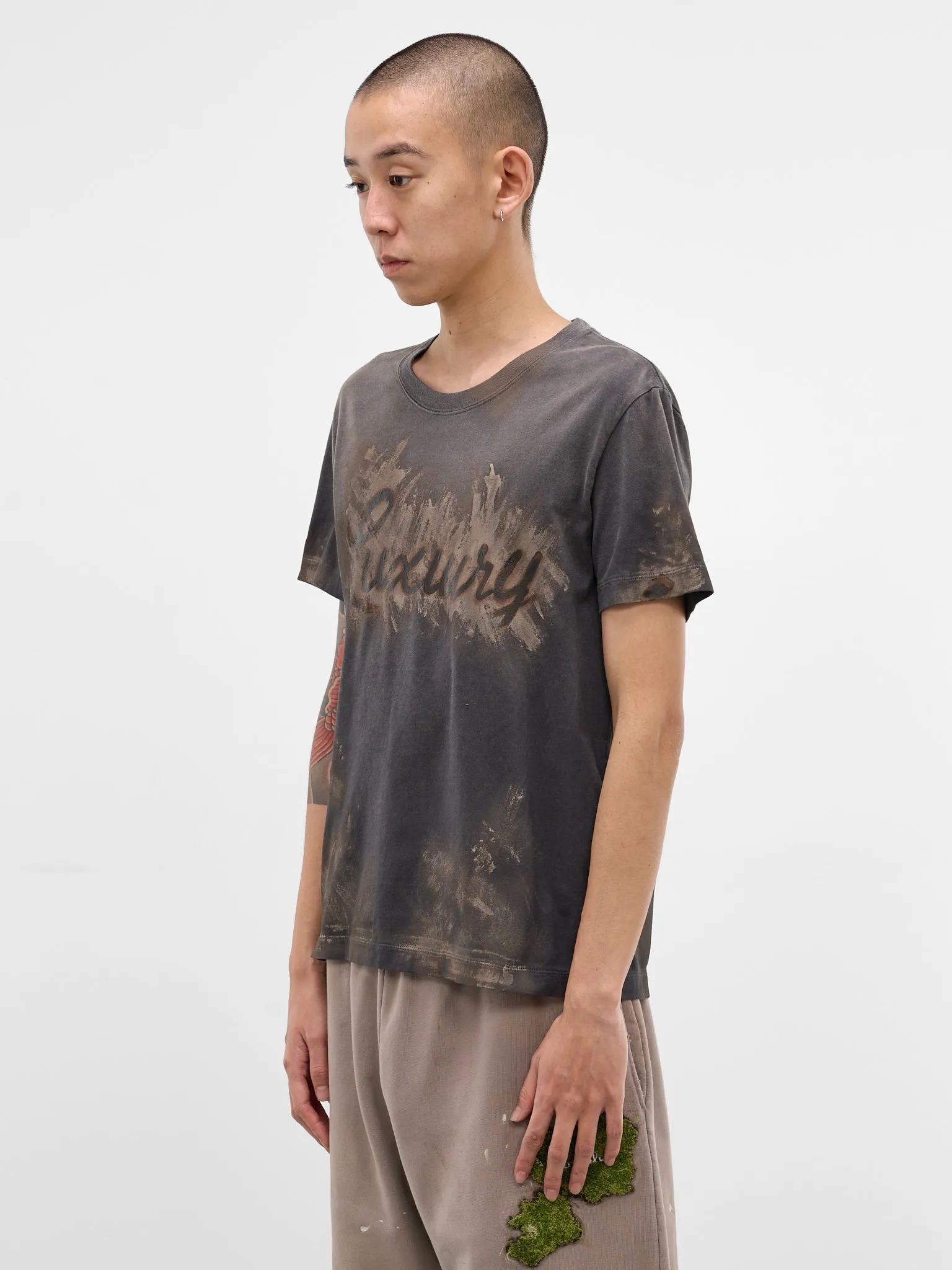 Black Faded Dirty Luxury Tee (40CS434-BLACK) sold by lorenzo product image thumbnail 2