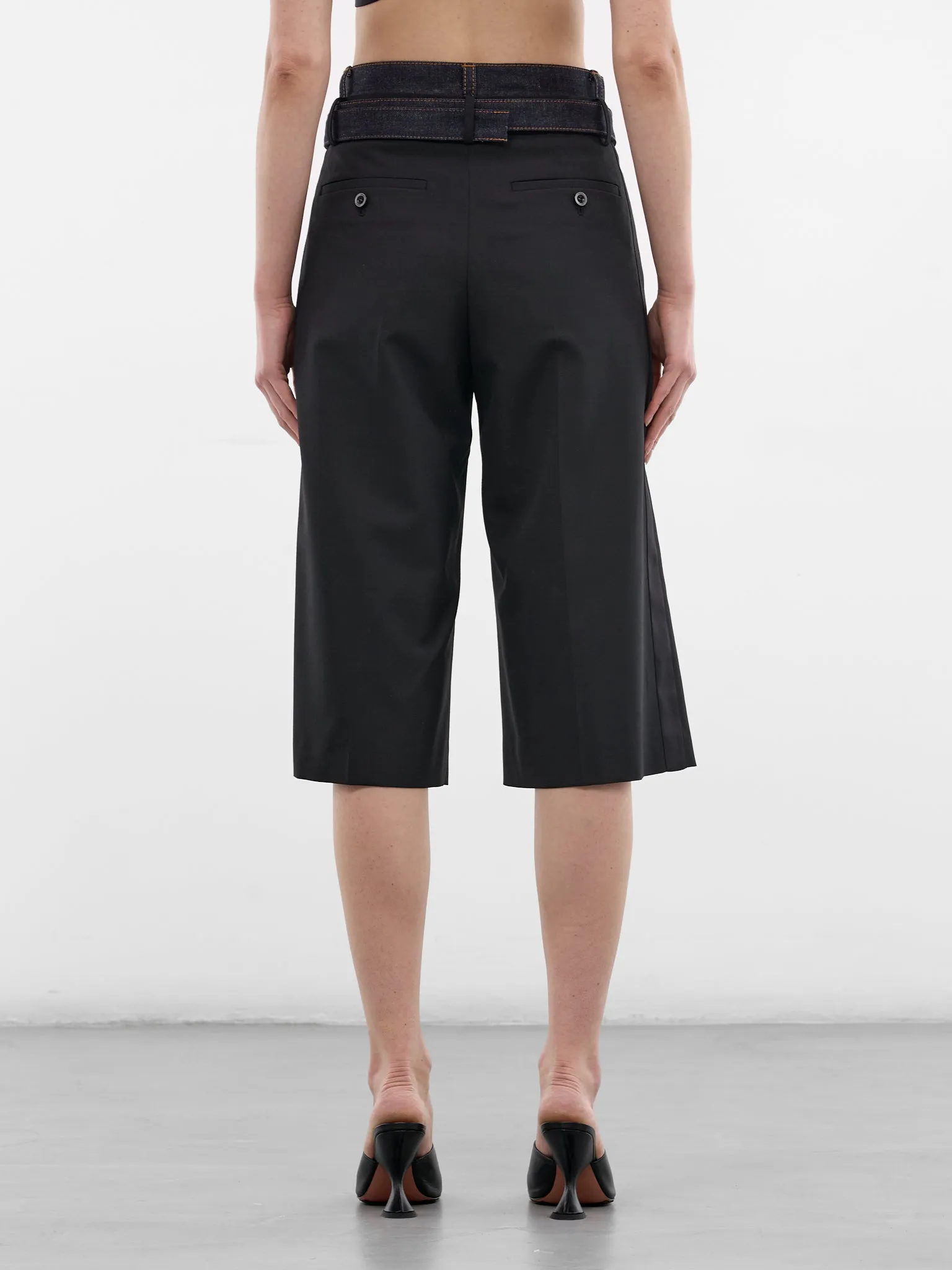 Hybrid Denim Wool Cropped Trousers (26-08290-027-BLACK-INDIGO) sold by lorenzo product image thumbnail 3