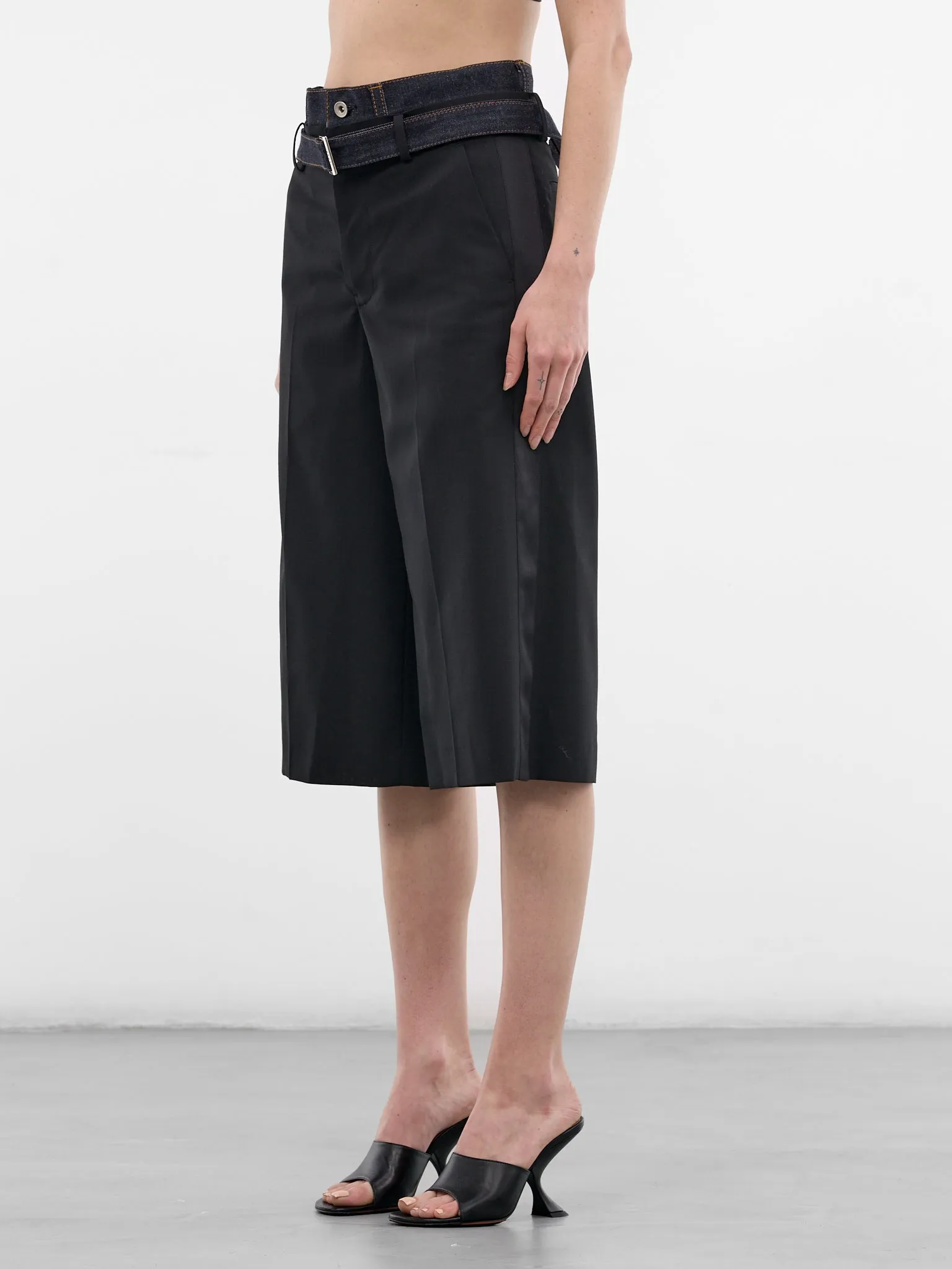Hybrid Denim Wool Cropped Trousers (26-08290-027-BLACK-INDIGO) sold by lorenzo product image thumbnail 2