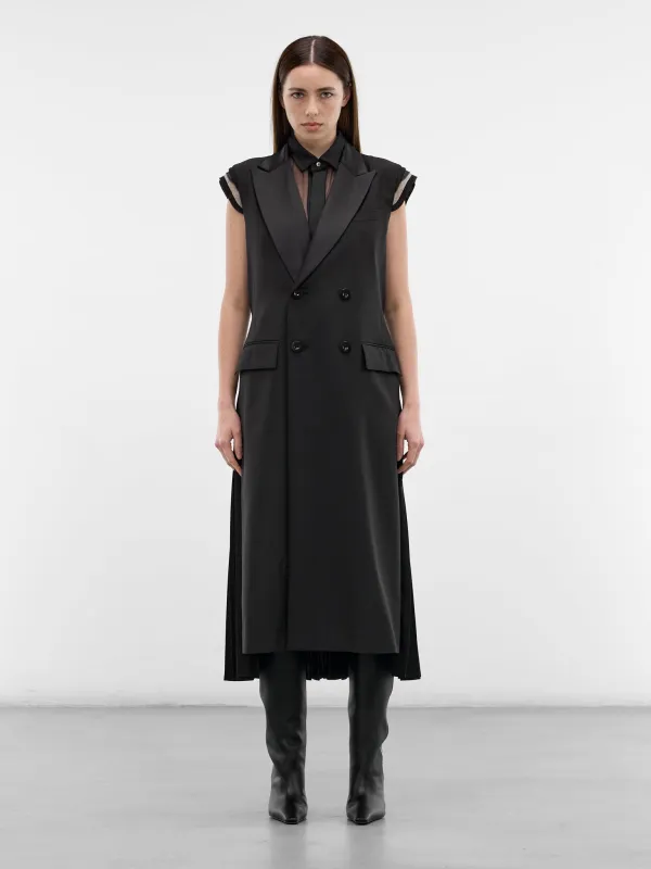 Layered Hybrid Vest-Skirt Coat (26-08279-001-BLACK) sold by lorenzo