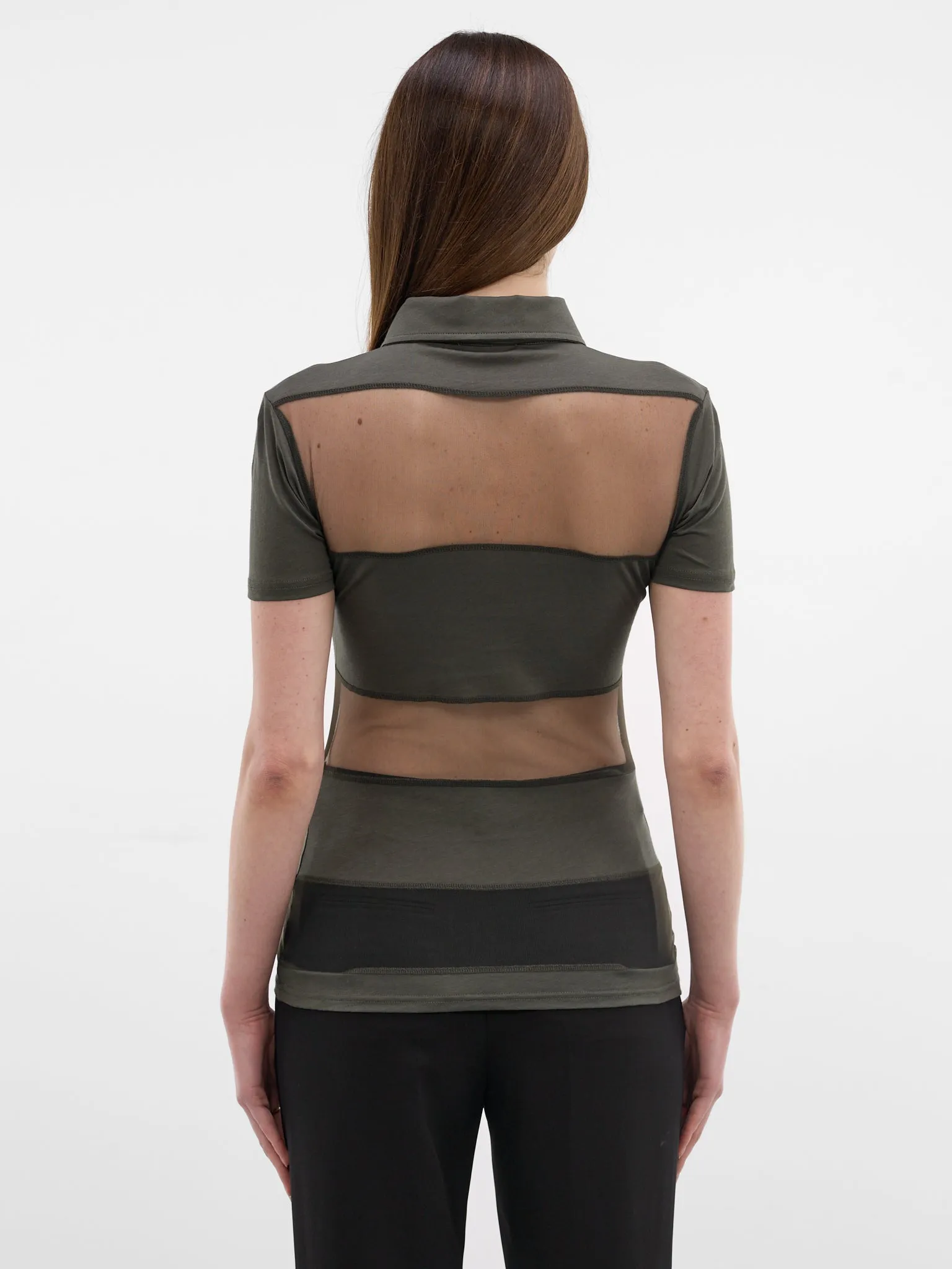 Green Sheer Panel Poo Shirt (COPJS115F5028-GREEN) sold by lorenzo product image thumbnail 3