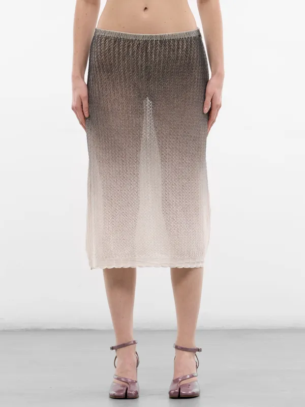 Sheer Gradient Knit Midi Skirt (S51ME0061-M13231-101S-GRAY) sold by lorenzo
