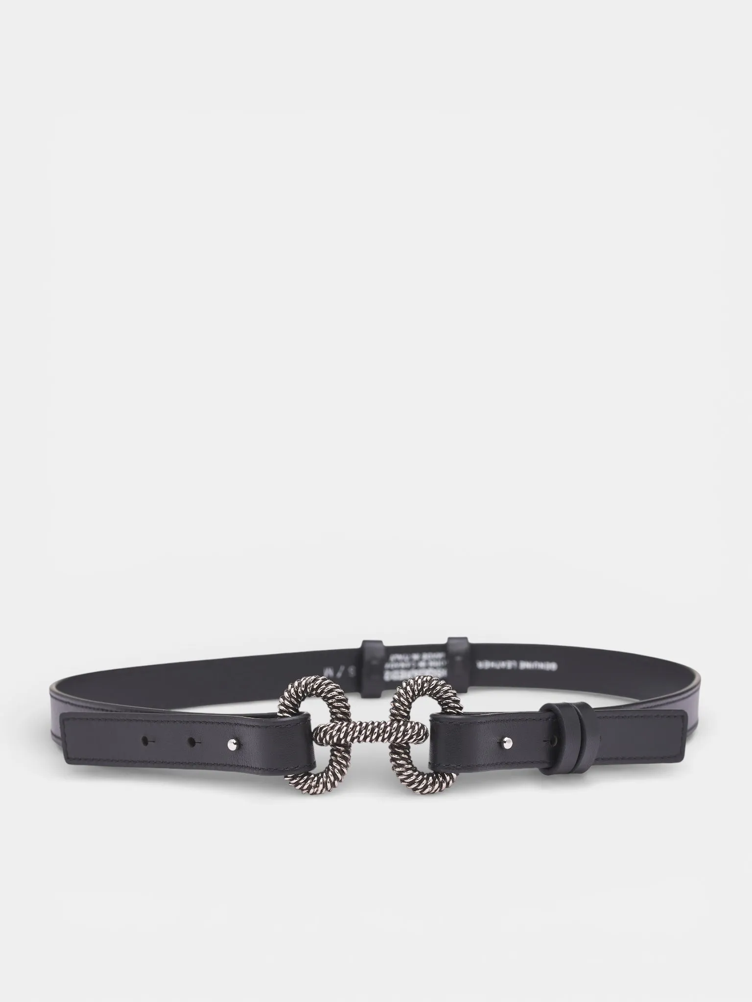 Braid Engraved Chainlink Leather Belt (BEW0464-NERO) sold by lorenzo