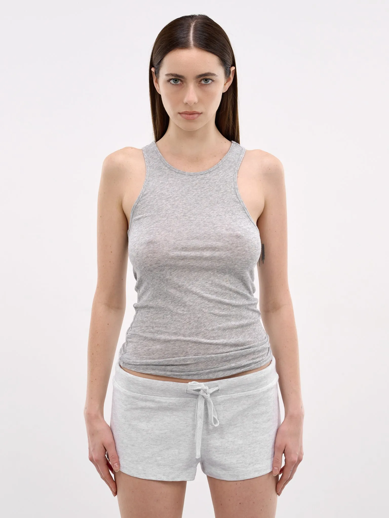 Gray Cotton Racerback Tank Top (TA01908-GREY-MARLE) sold by lorenzo