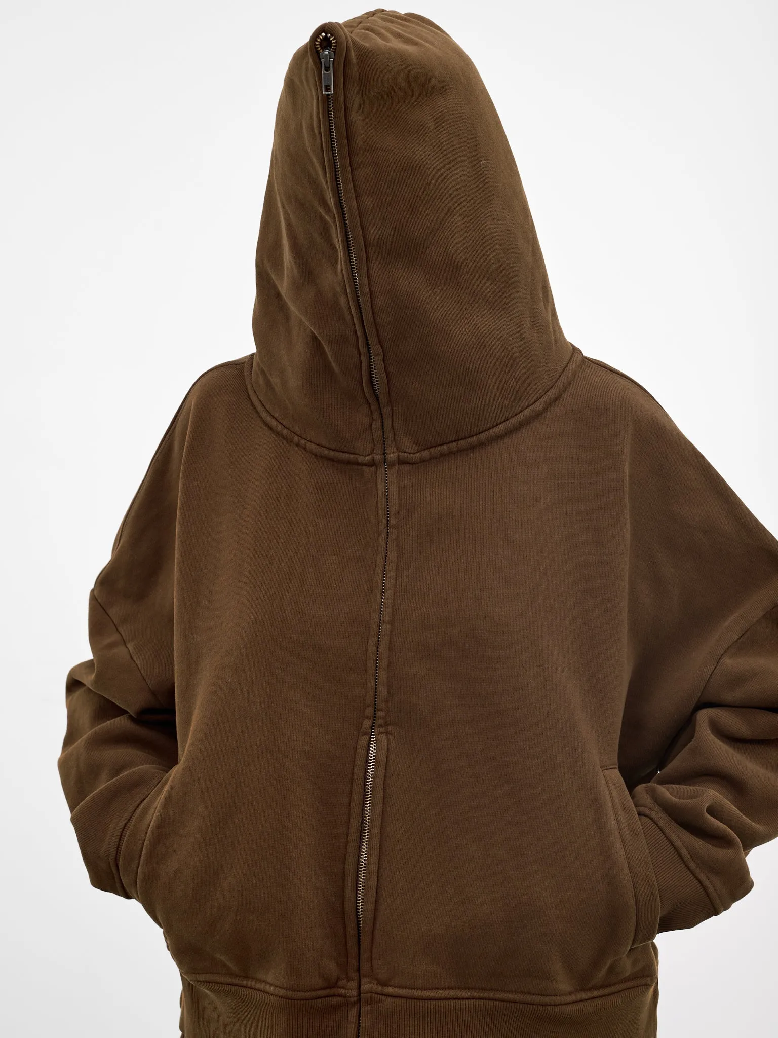 Brunette Oversized Full Zip Hoodie (HO03012-BRUNETTE) sold by lorenzo product image thumbnail 5