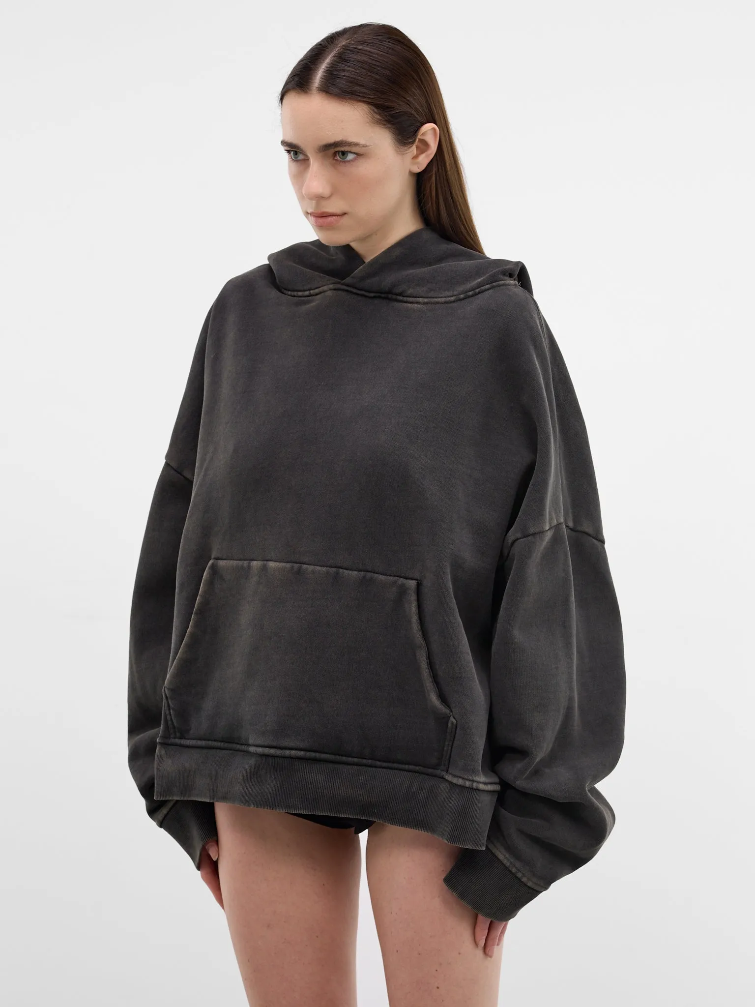 Washed Black Heavy Cotton Hoodie (HO04012-WASHED-BLACK) sold by lorenzo product image thumbnail 2