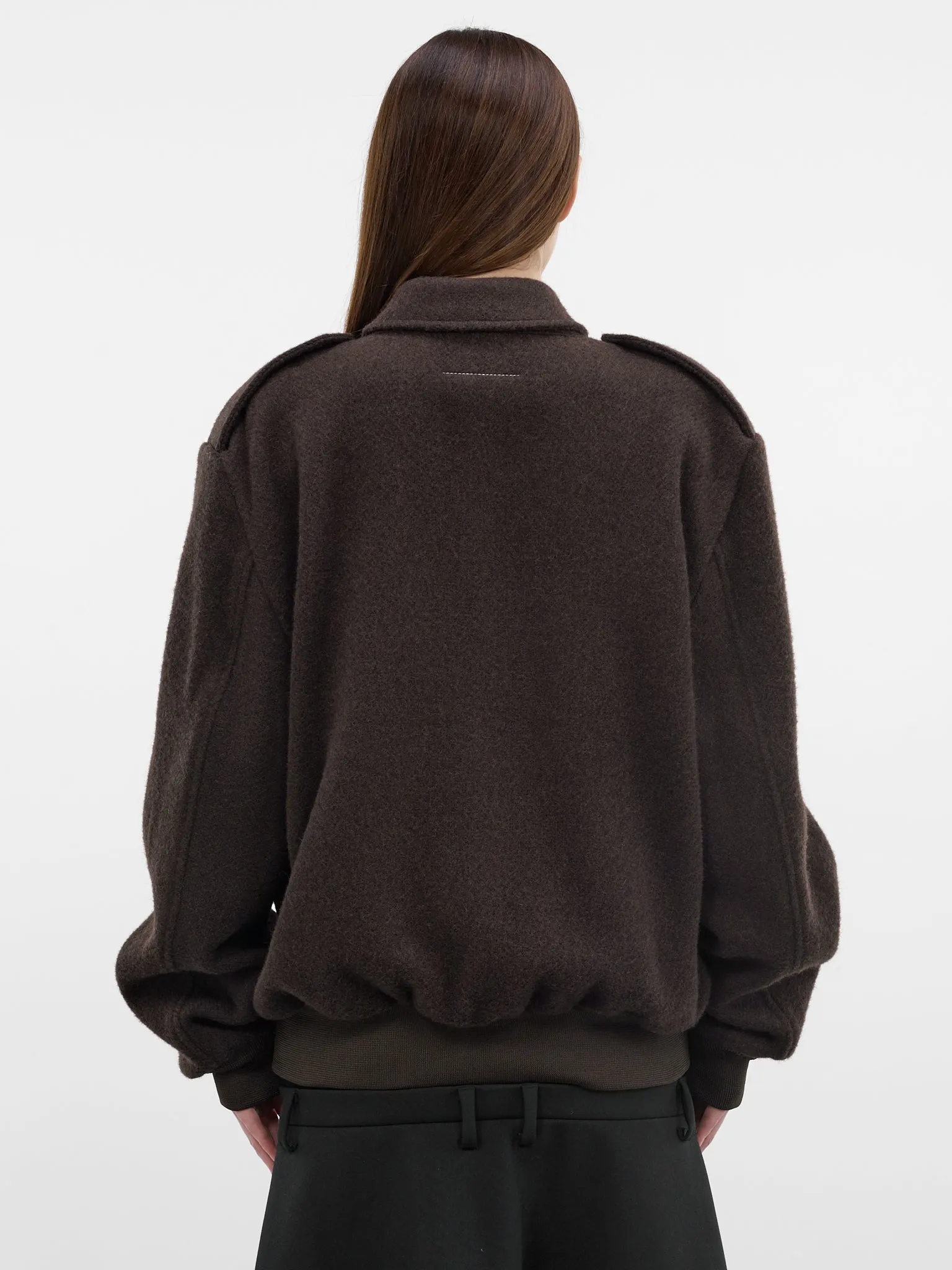 Brown Oversized Zip Jacket (S62AN0169-M35635-BROWN) sold by lorenzo product image thumbnail 3