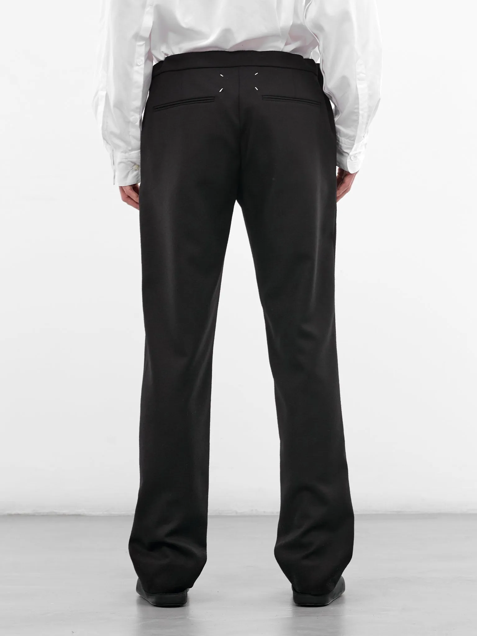 Black Wool Drawstring Pants (S50KA0388-S47782-900-BLACK) sold by lorenzo product image thumbnail 3