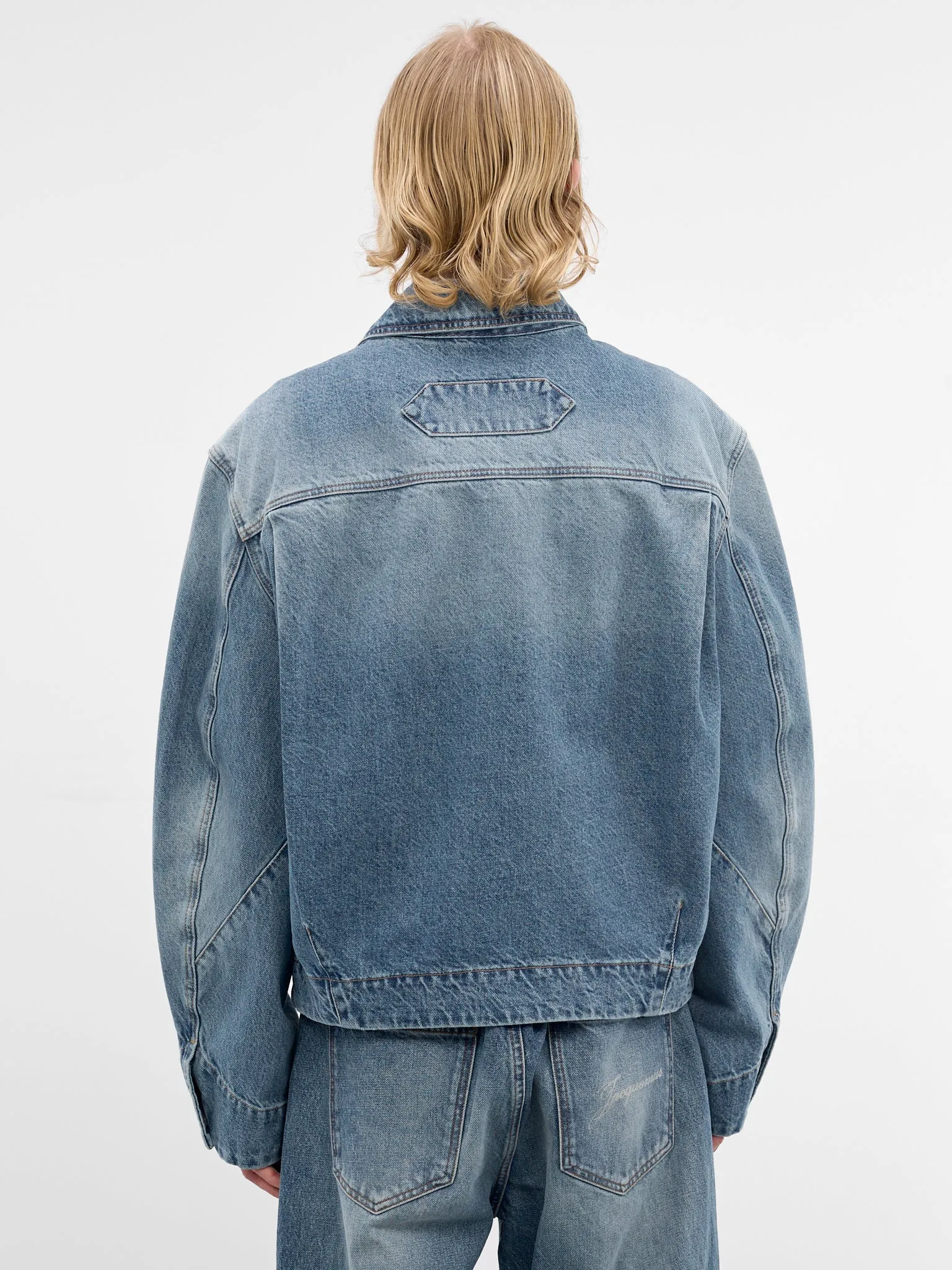 Blue Mirada Denim Jacket (0UM00155AD00038-BLUE) sold by lorenzo product image thumbnail 3