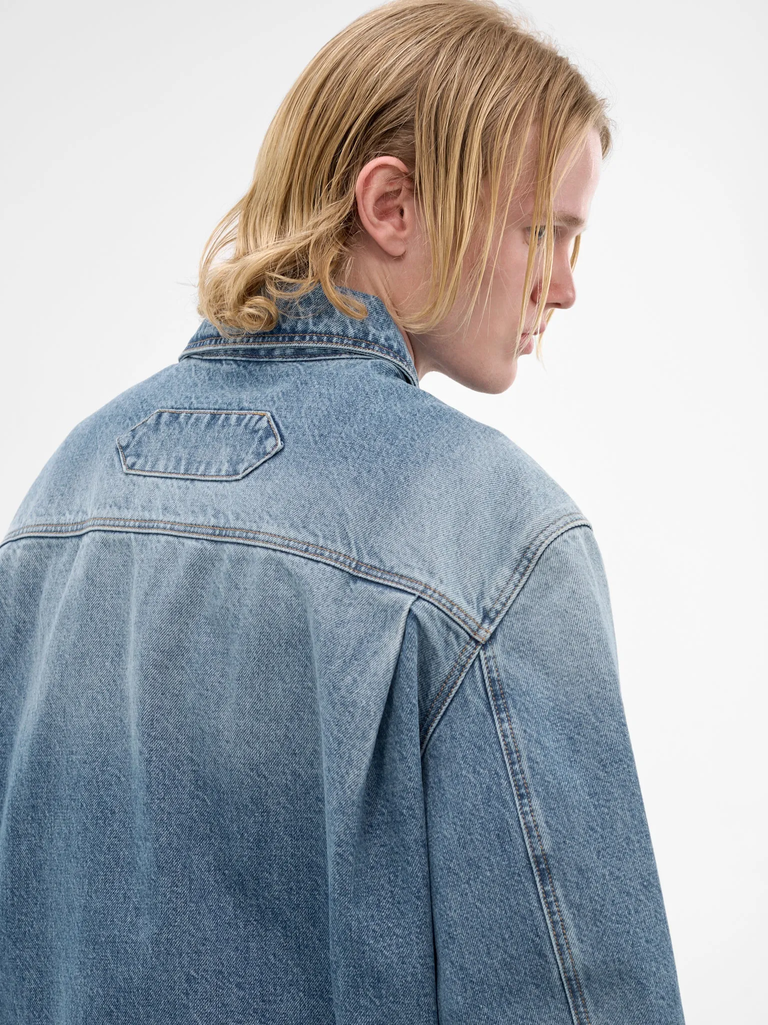 Blue Mirada Denim Jacket (0UM00155AD00038-BLUE) sold by lorenzo product image thumbnail 4