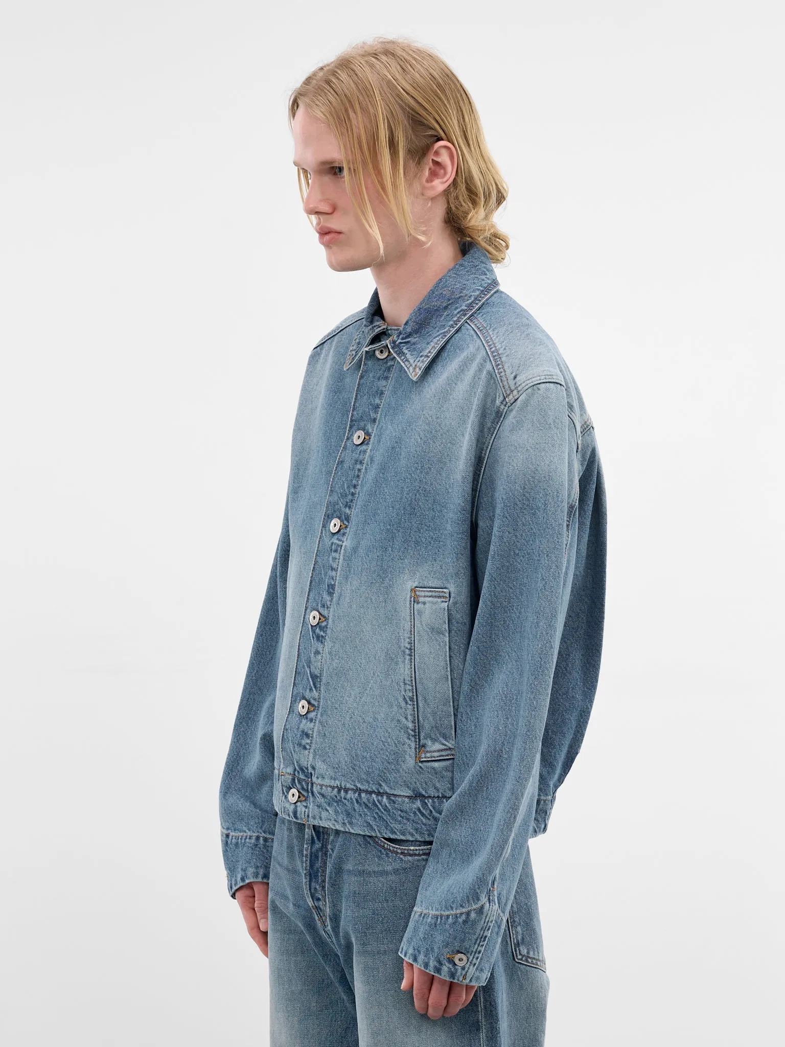 Blue Mirada Denim Jacket (0UM00155AD00038-BLUE) sold by lorenzo product image thumbnail 2