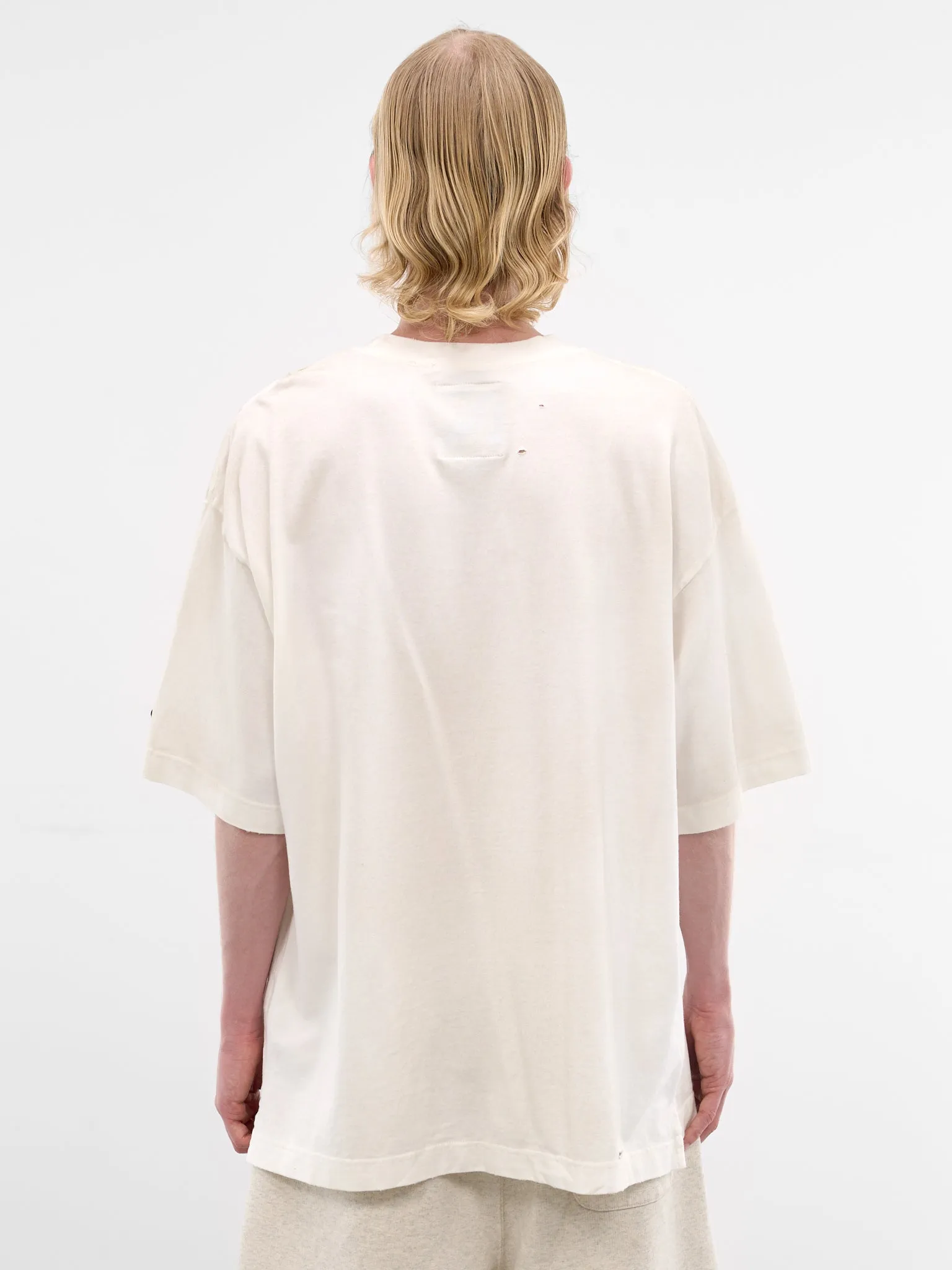 White Oversized Scribble Graphic Tee (J16TS831-WHITE) sold by lorenzo product image thumbnail 3