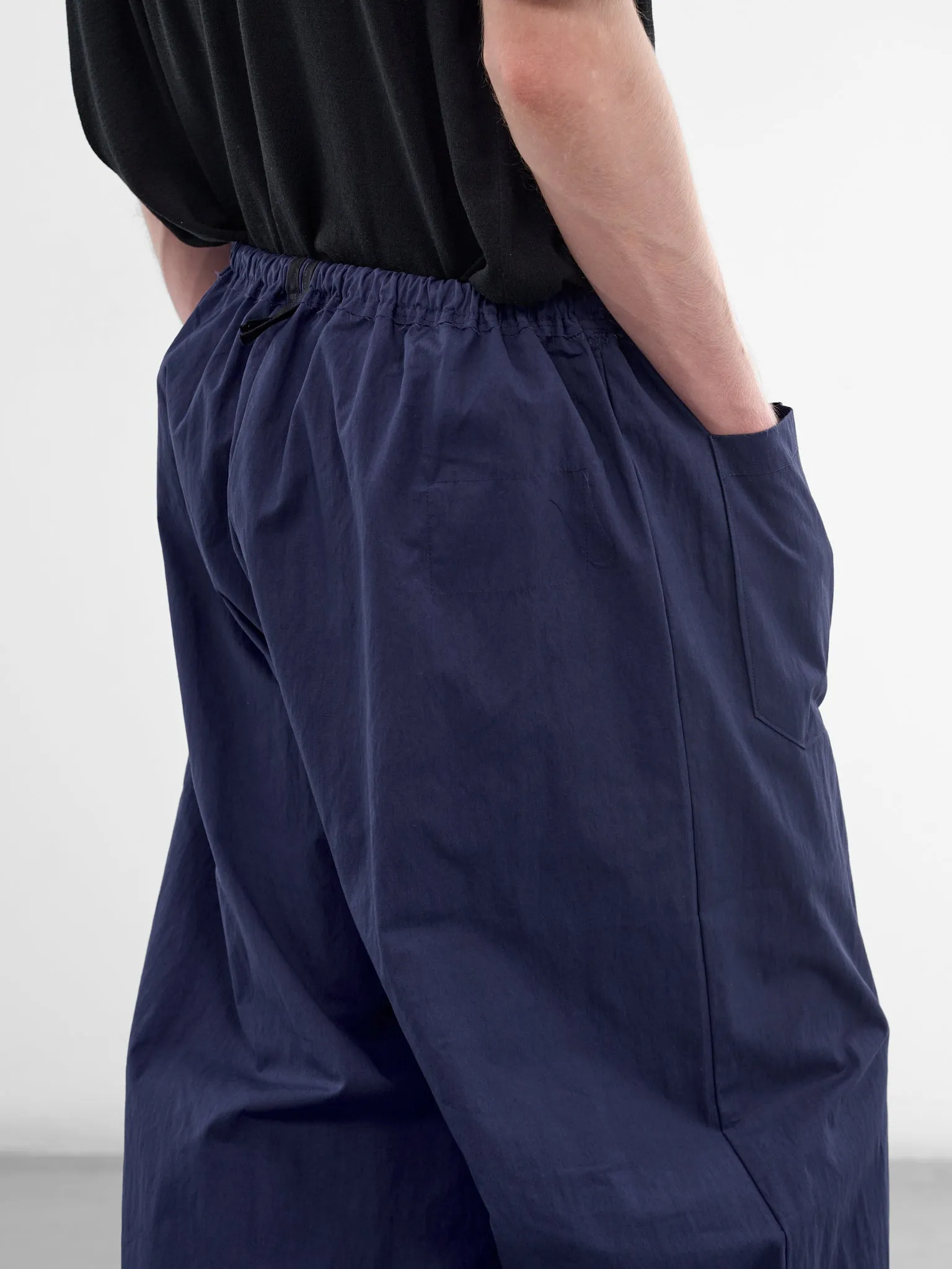 Blue Cotton Wide Simple Pants (CF-21-06-01-02-BLUE) sold by lorenzo product image thumbnail 4