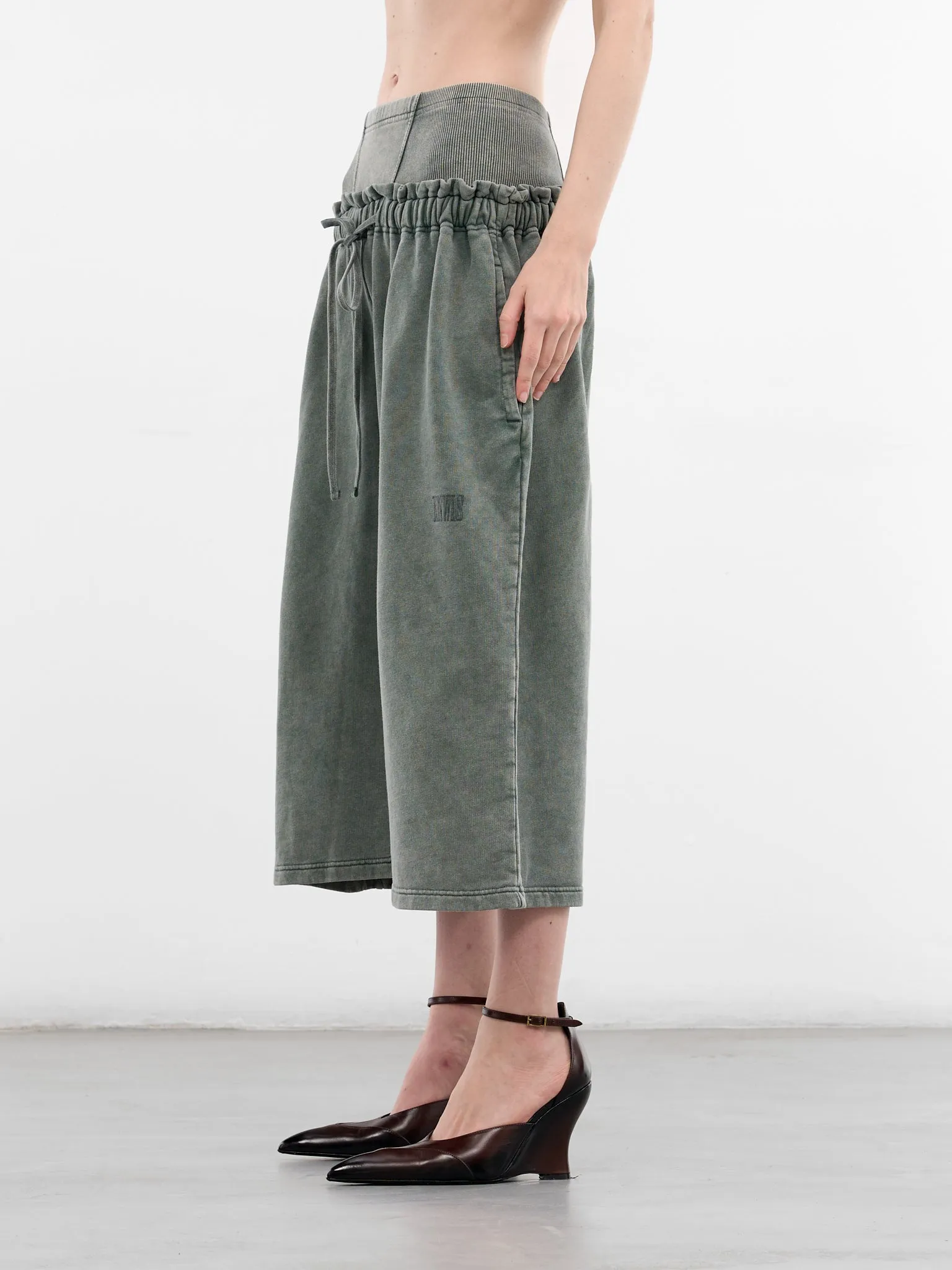 Haze Sage Cropped Cotton Sweatpants (HAZS0SSH-SAGE) sold by lorenzo product image thumbnail 2