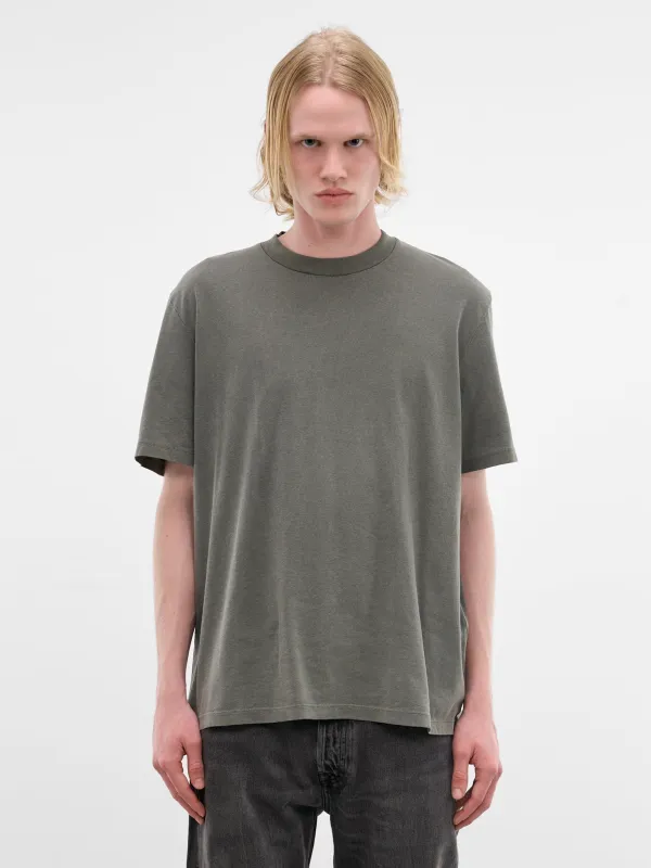 Worn Olive Cotton Boxy Tee (M2266BW-WORN-OLIVE) sold by lorenzo