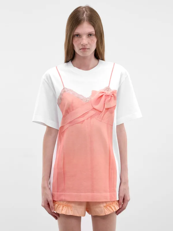 Trompe L'oeil Slip Dress Tee (5195P70AP70B-0569-WHITE-CLEMEN) sold by lorenzo