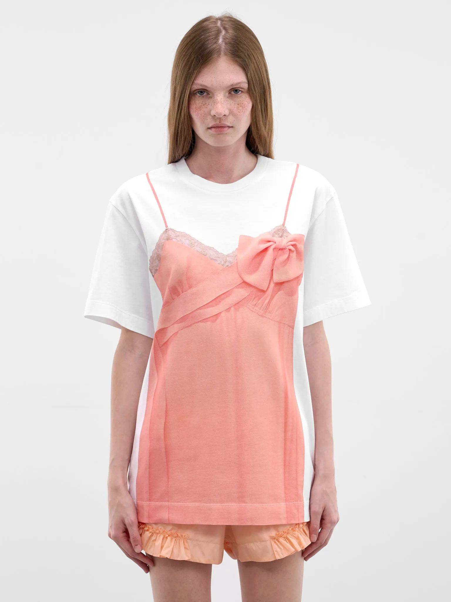 Trompe L'oeil Slip Dress Tee (5195P70AP70B-0569-WHITE-CLEMEN) sold by lorenzo