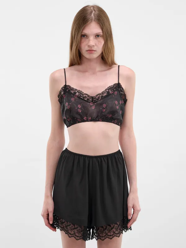 Black Floral Lace Bra Top (1043-1297-BLACK-FLORAL) sold by lorenzo